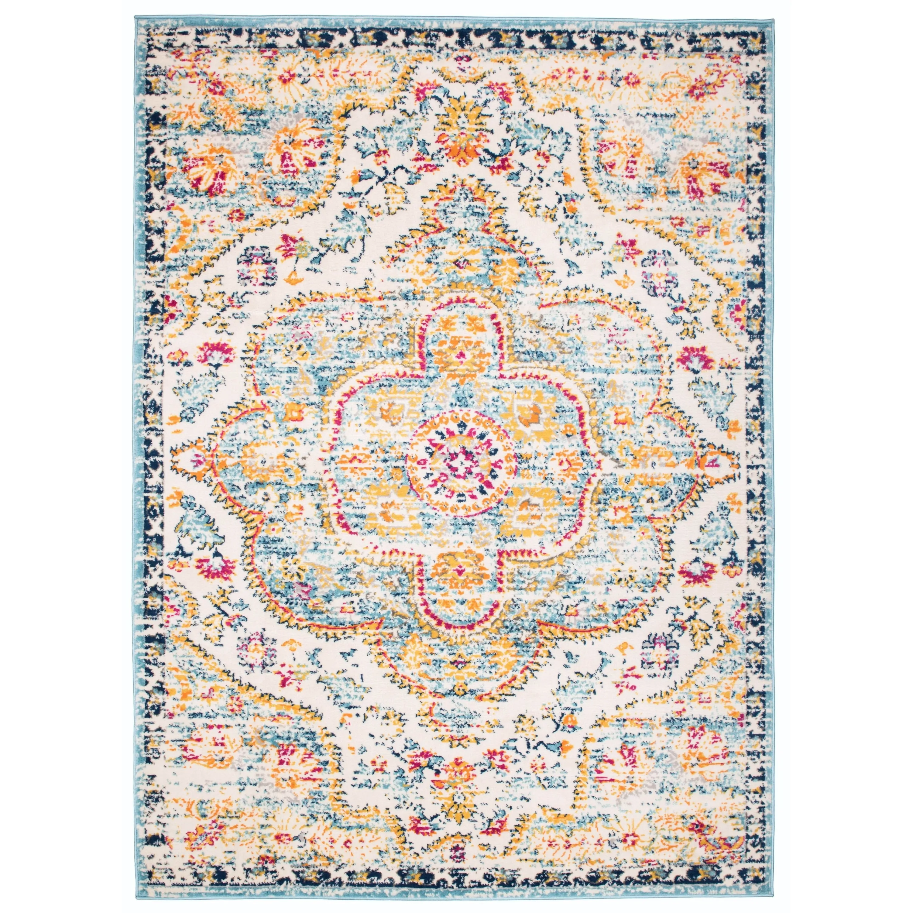 The Curated Nomad Sunset Distressed Vintage Bohemian Rug