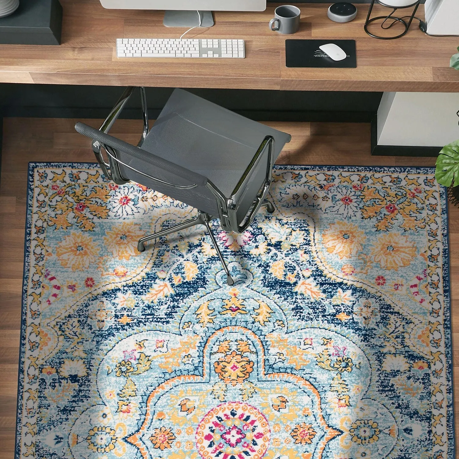 The Curated Nomad Sunset Distressed Vintage Bohemian Rug