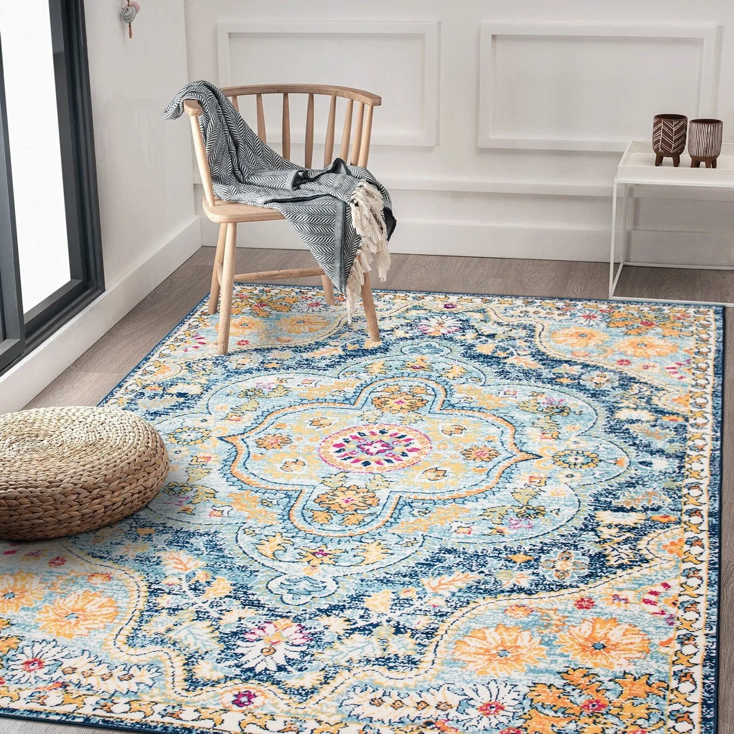 The Curated Nomad Sunset Distressed Vintage Bohemian Rug