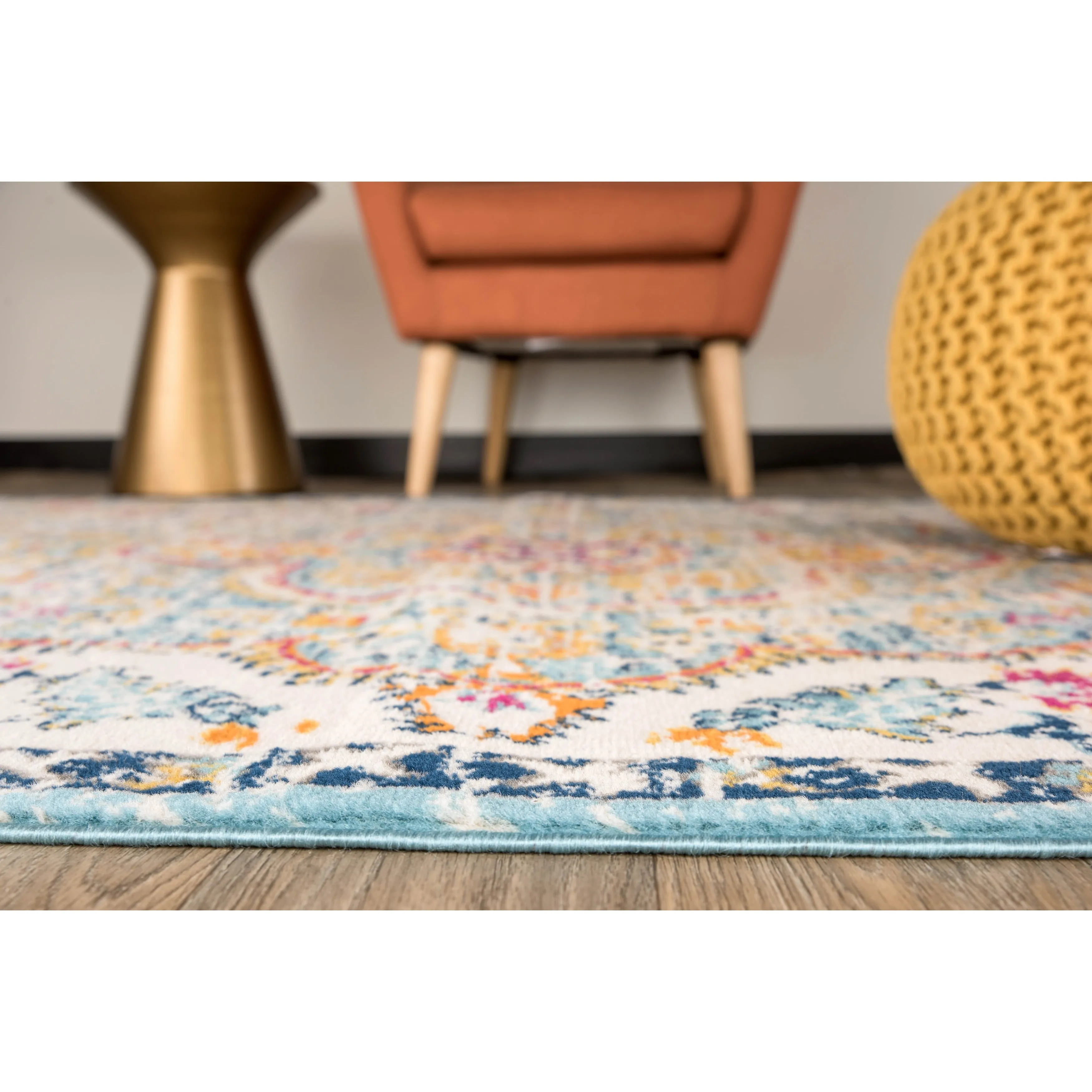 The Curated Nomad Sunset Distressed Vintage Bohemian Rug