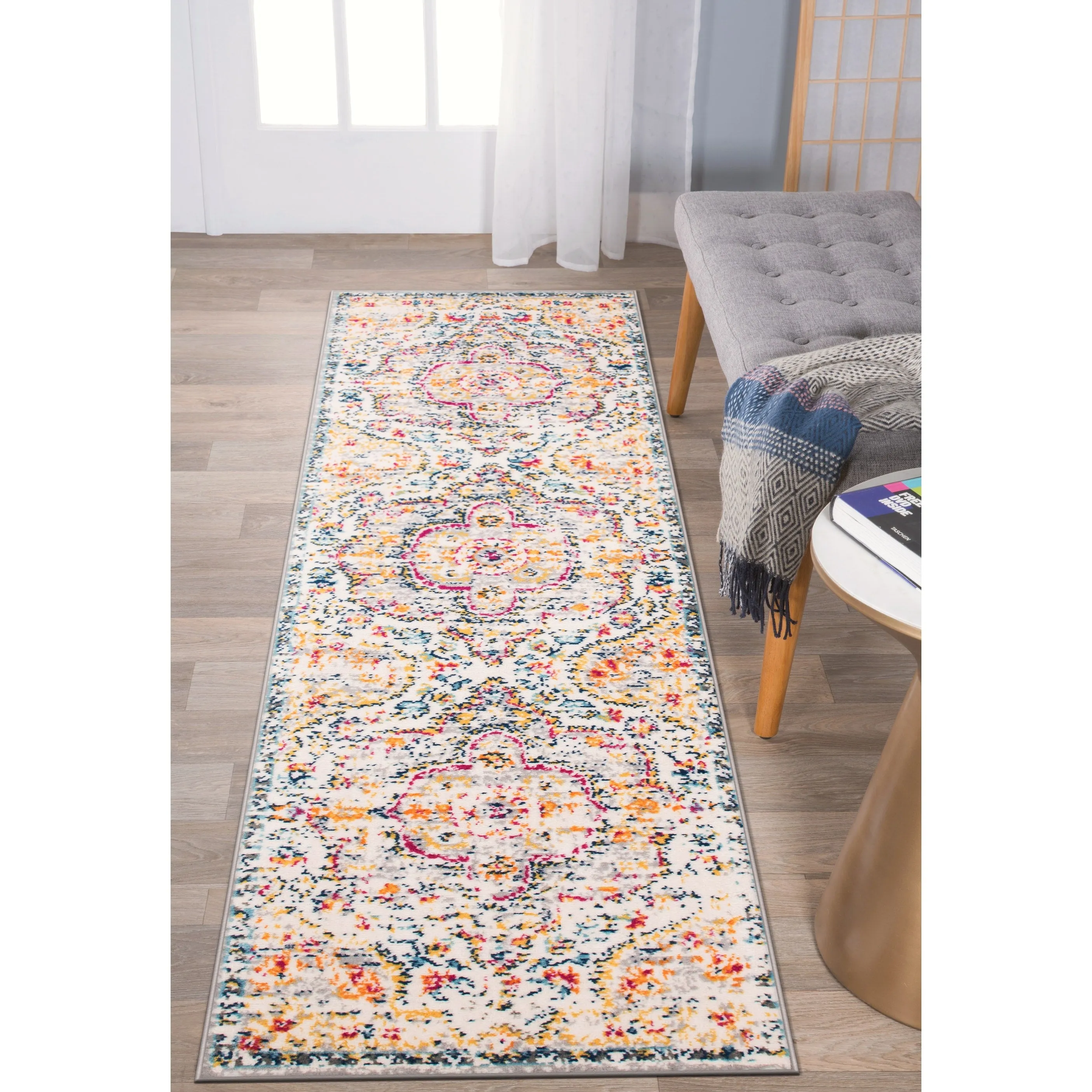 The Curated Nomad Sunset Distressed Vintage Bohemian Rug