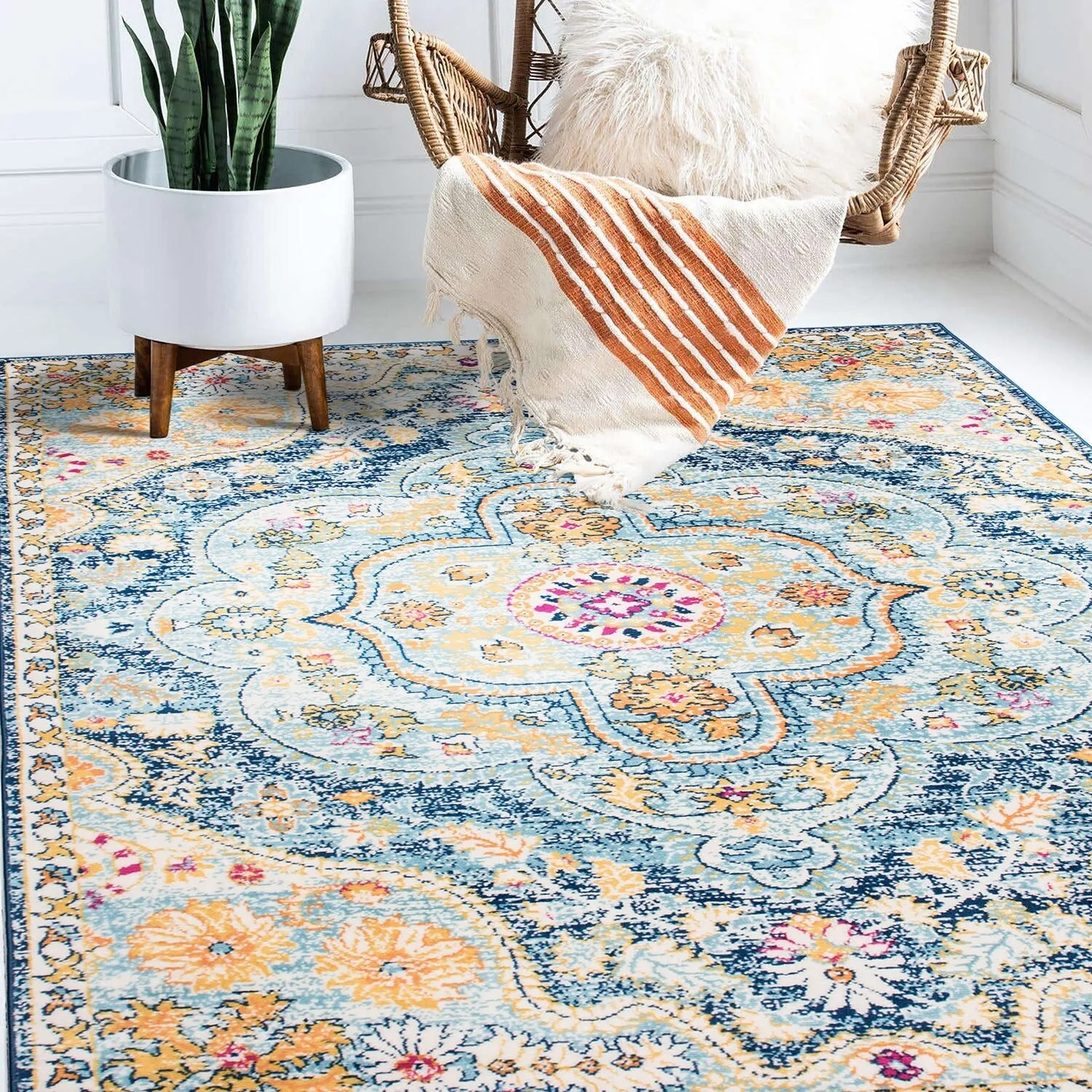 The Curated Nomad Sunset Distressed Vintage Bohemian Rug