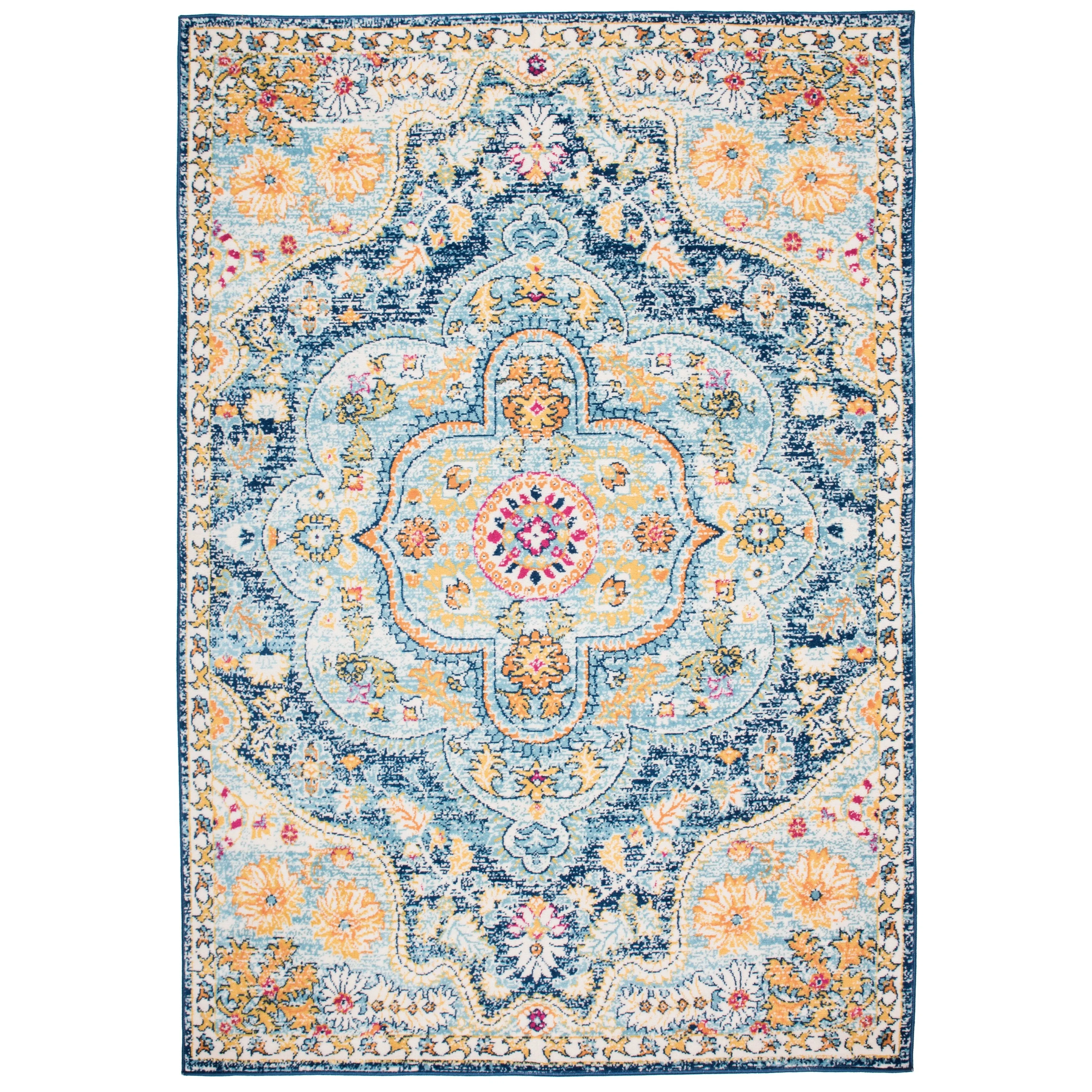 The Curated Nomad Sunset Distressed Vintage Bohemian Rug