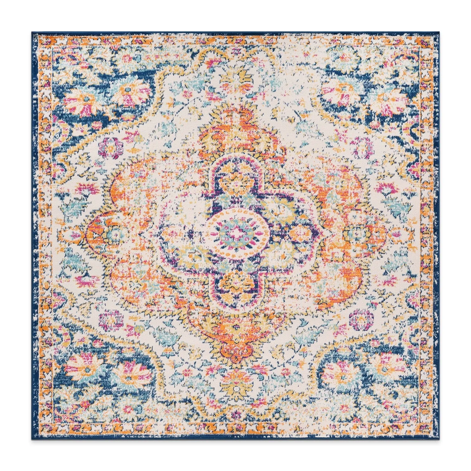 The Curated Nomad Sunset Distressed Vintage Bohemian Rug