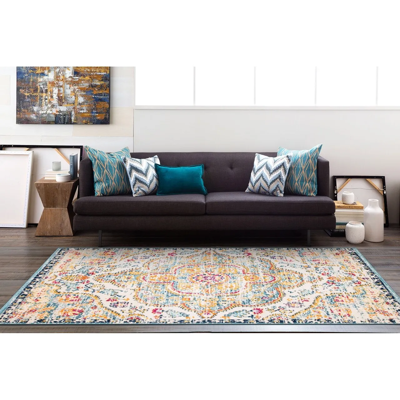 The Curated Nomad Sunset Distressed Vintage Bohemian Rug