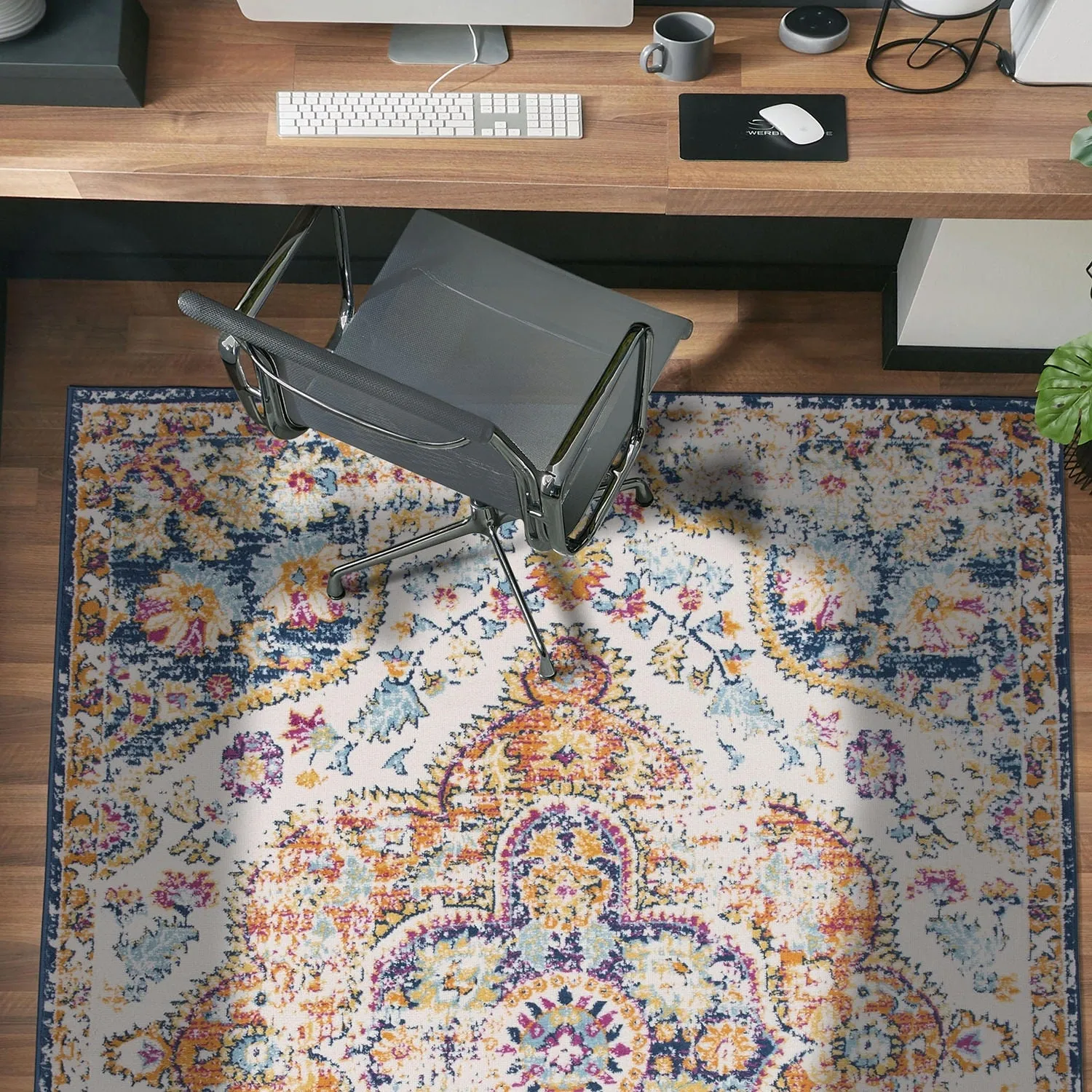 The Curated Nomad Sunset Distressed Vintage Bohemian Rug