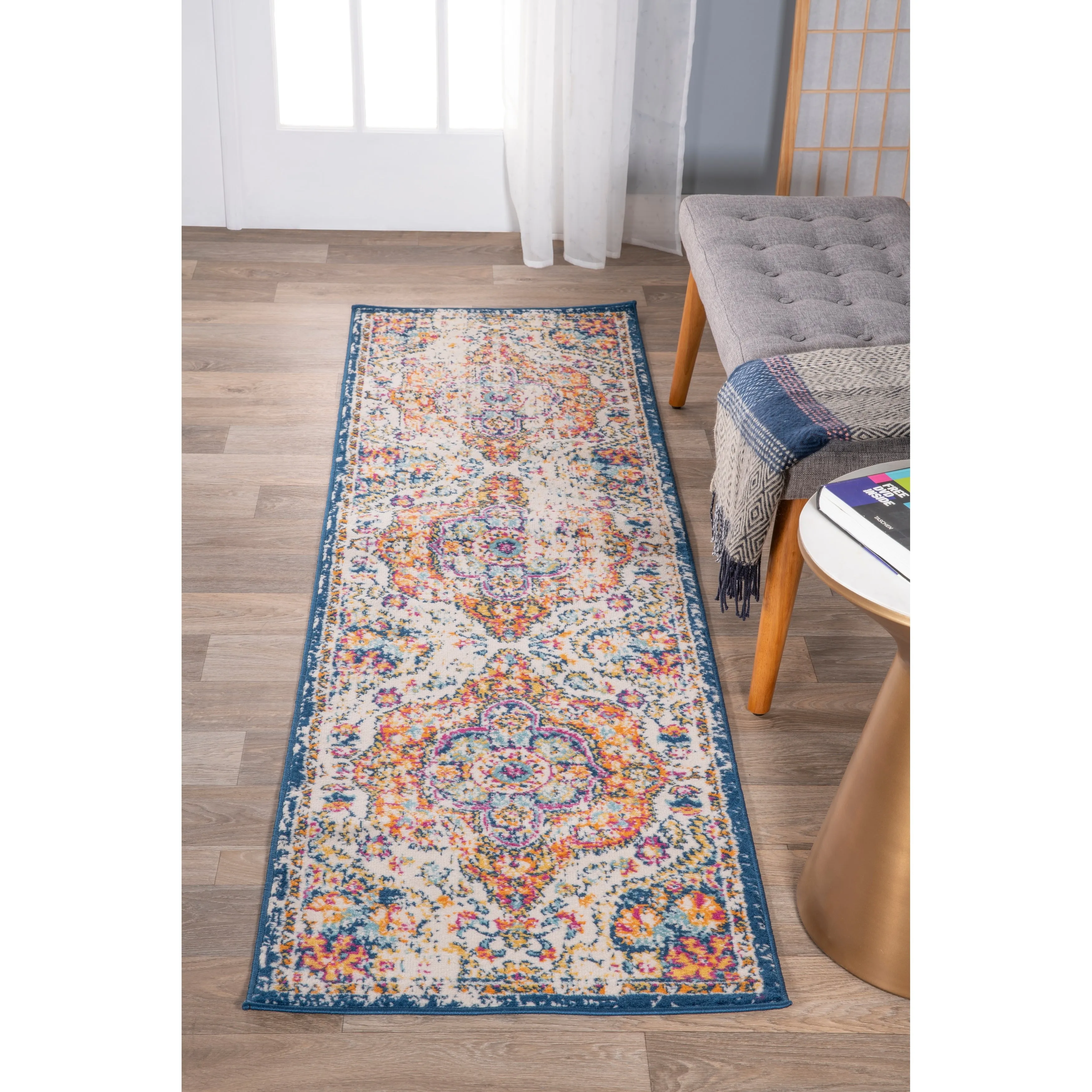 The Curated Nomad Sunset Distressed Vintage Bohemian Rug