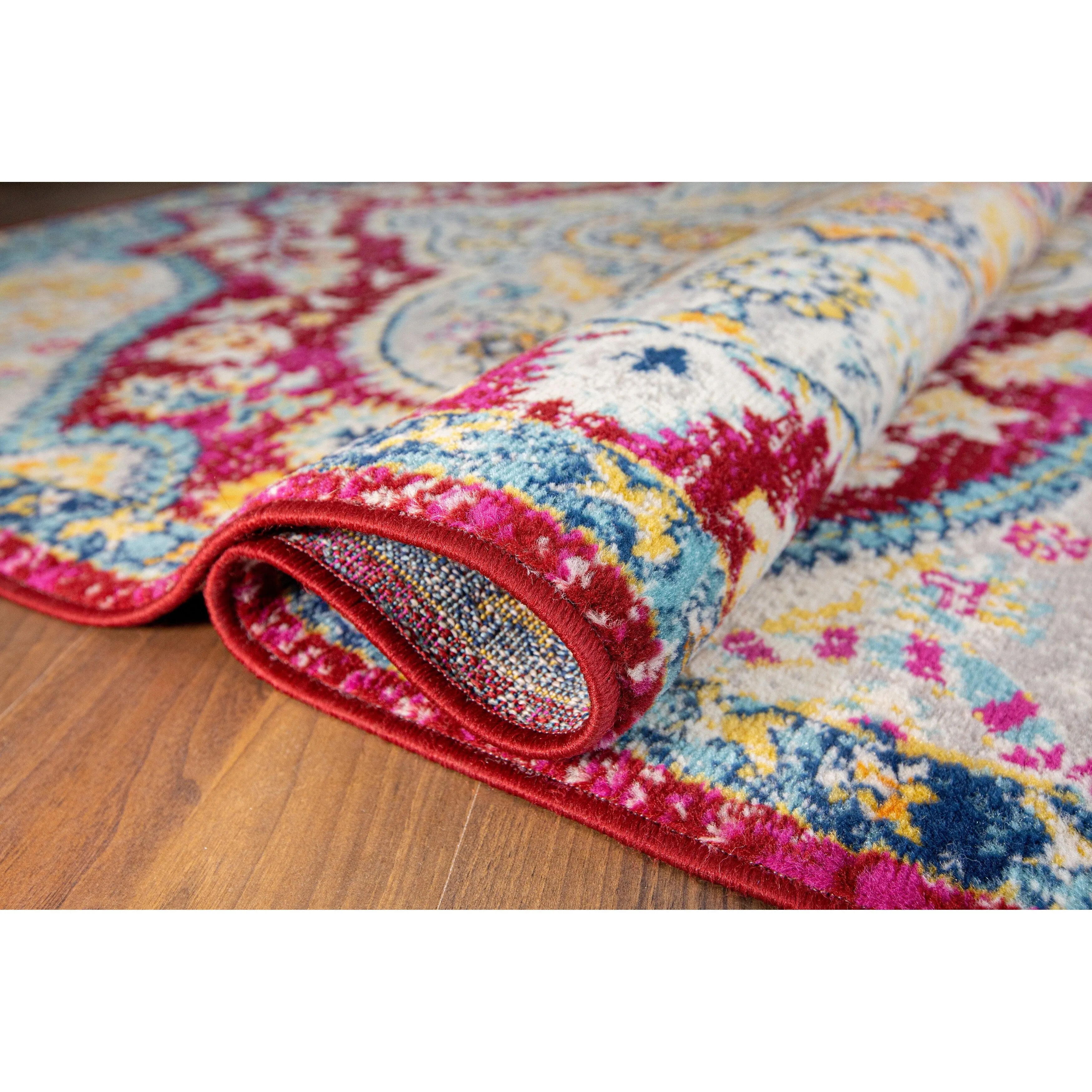 The Curated Nomad Sunset Distressed Vintage Bohemian Rug