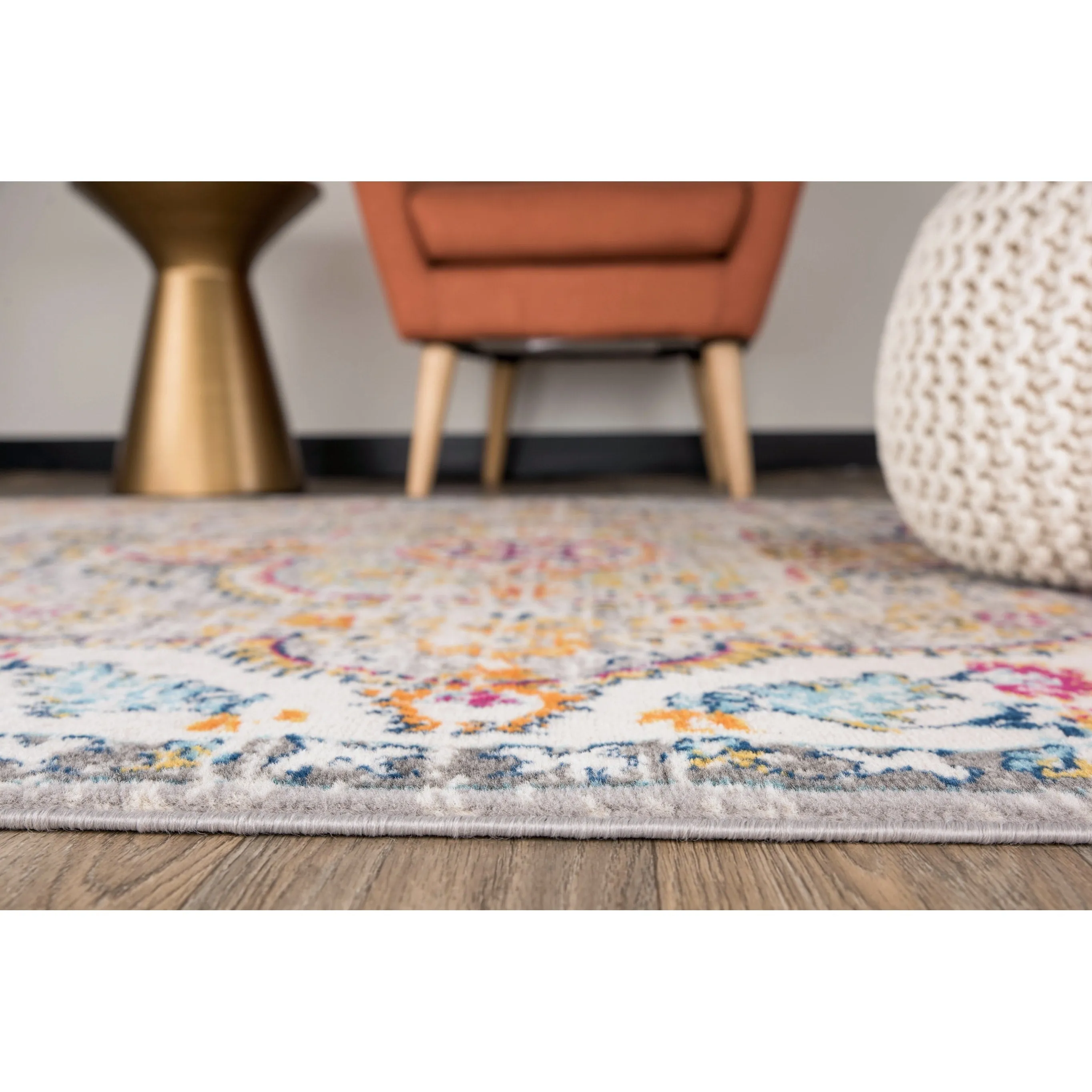 The Curated Nomad Sunset Distressed Vintage Bohemian Rug