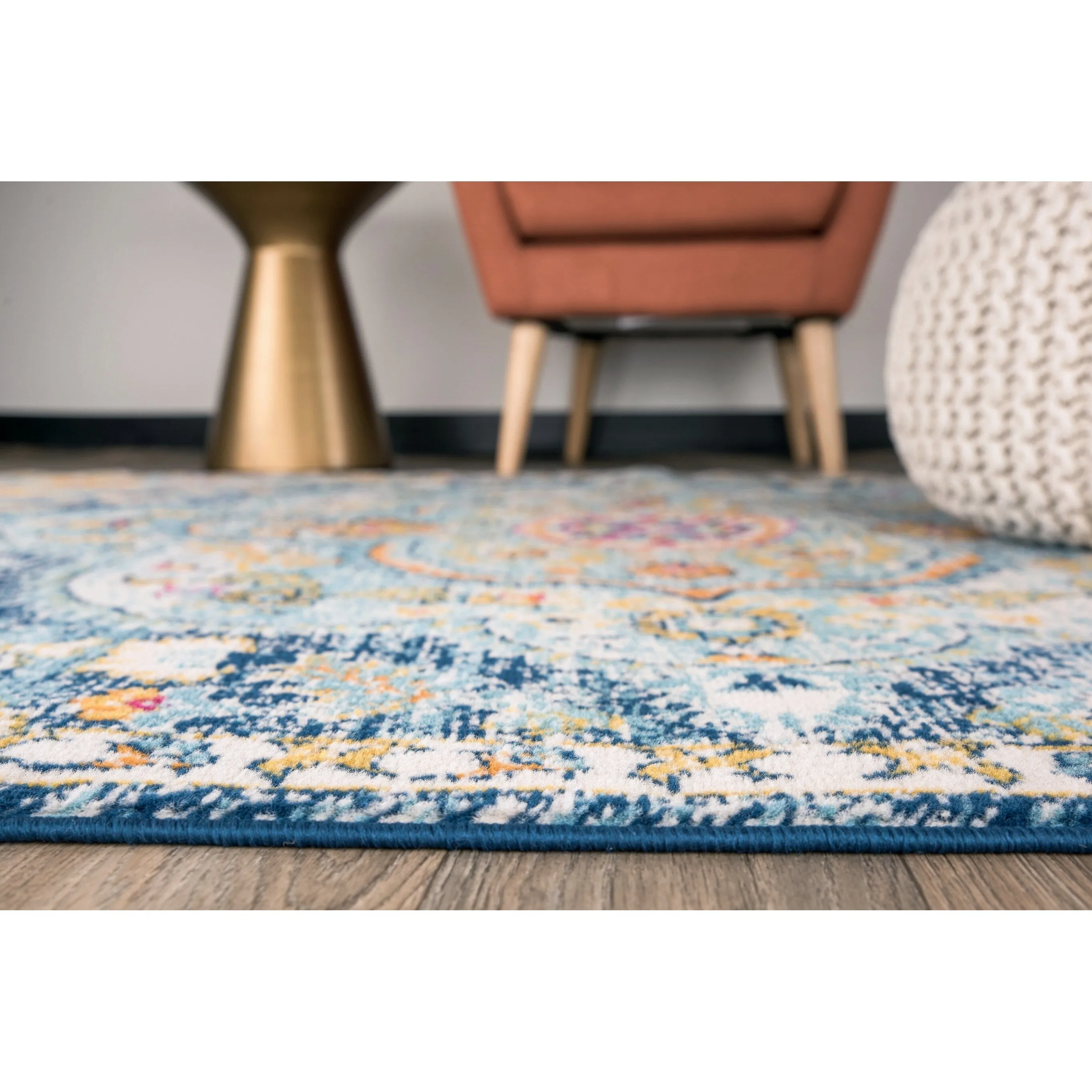 The Curated Nomad Sunset Distressed Vintage Bohemian Rug