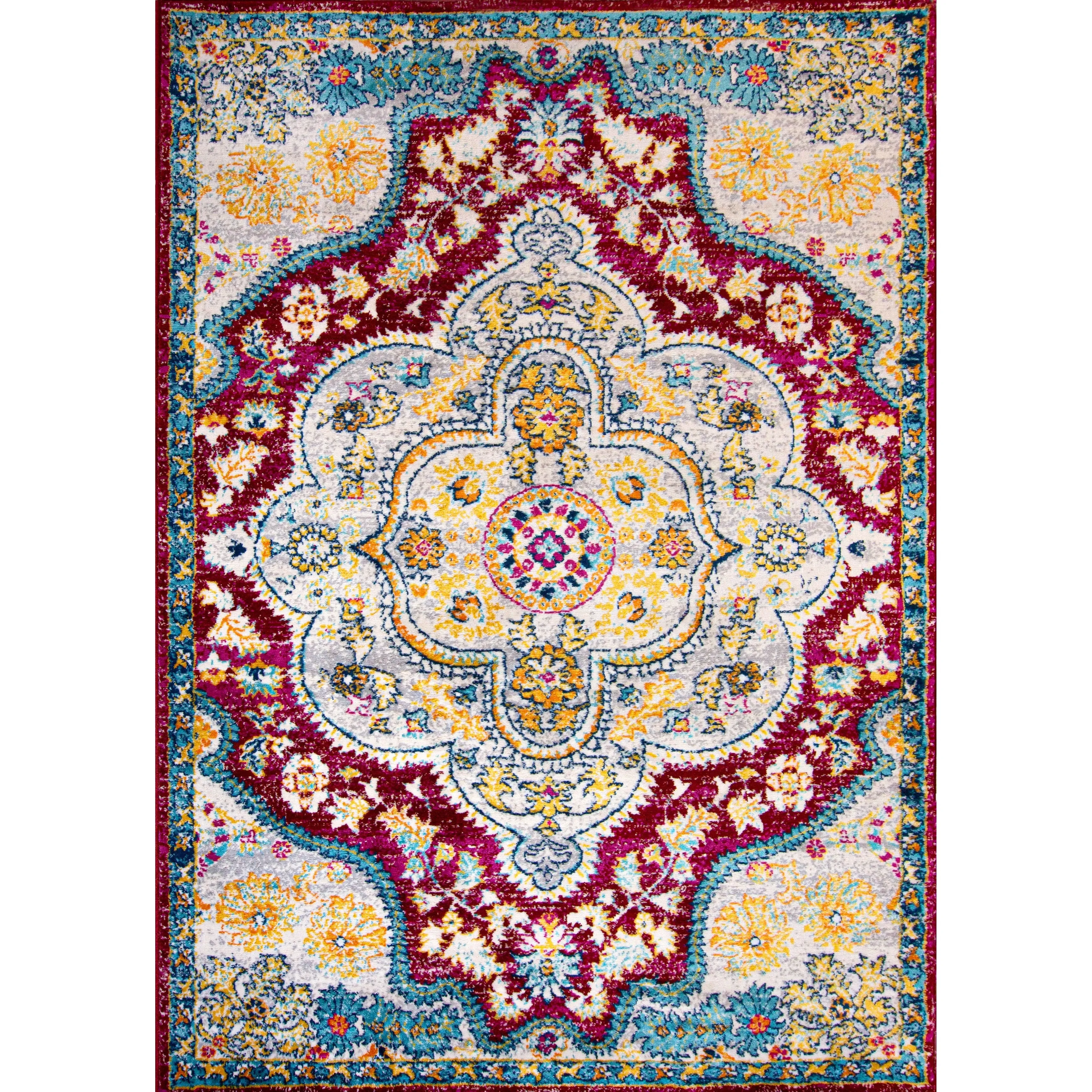 The Curated Nomad Sunset Distressed Vintage Bohemian Rug