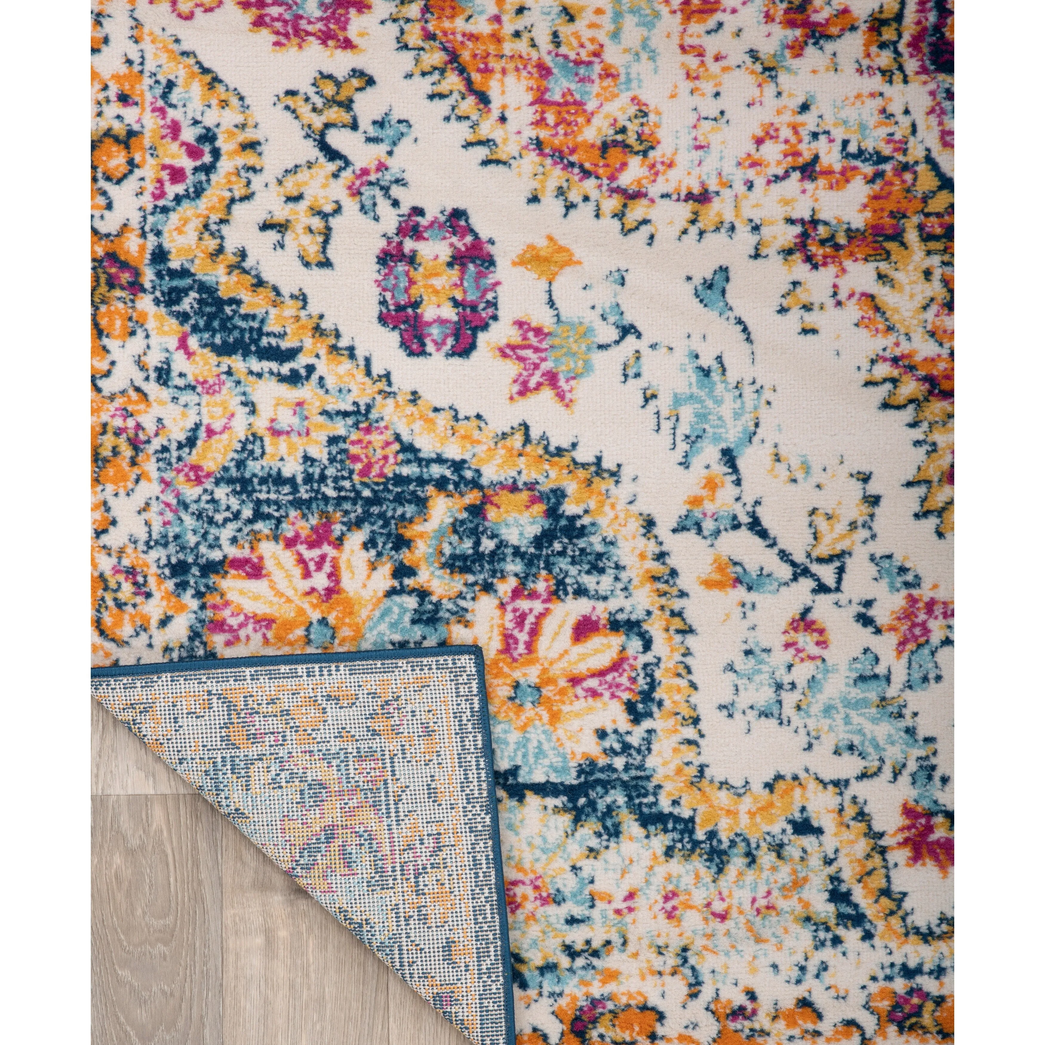 The Curated Nomad Sunset Distressed Vintage Bohemian Rug