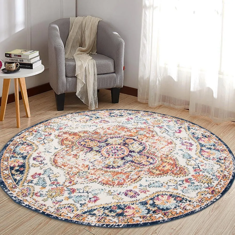 The Curated Nomad Sunset Distressed Vintage Bohemian Rug