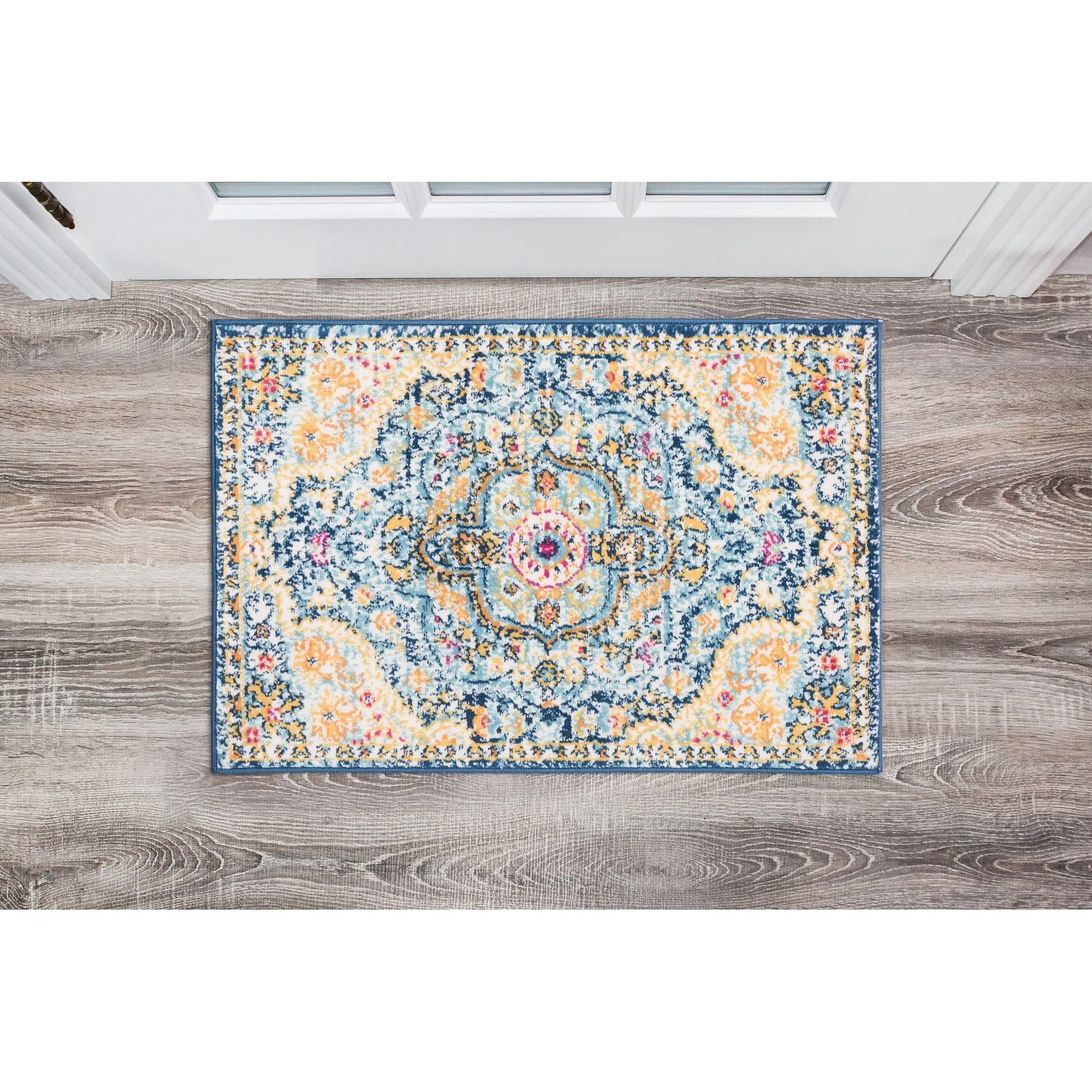 The Curated Nomad Sunset Distressed Vintage Bohemian Rug