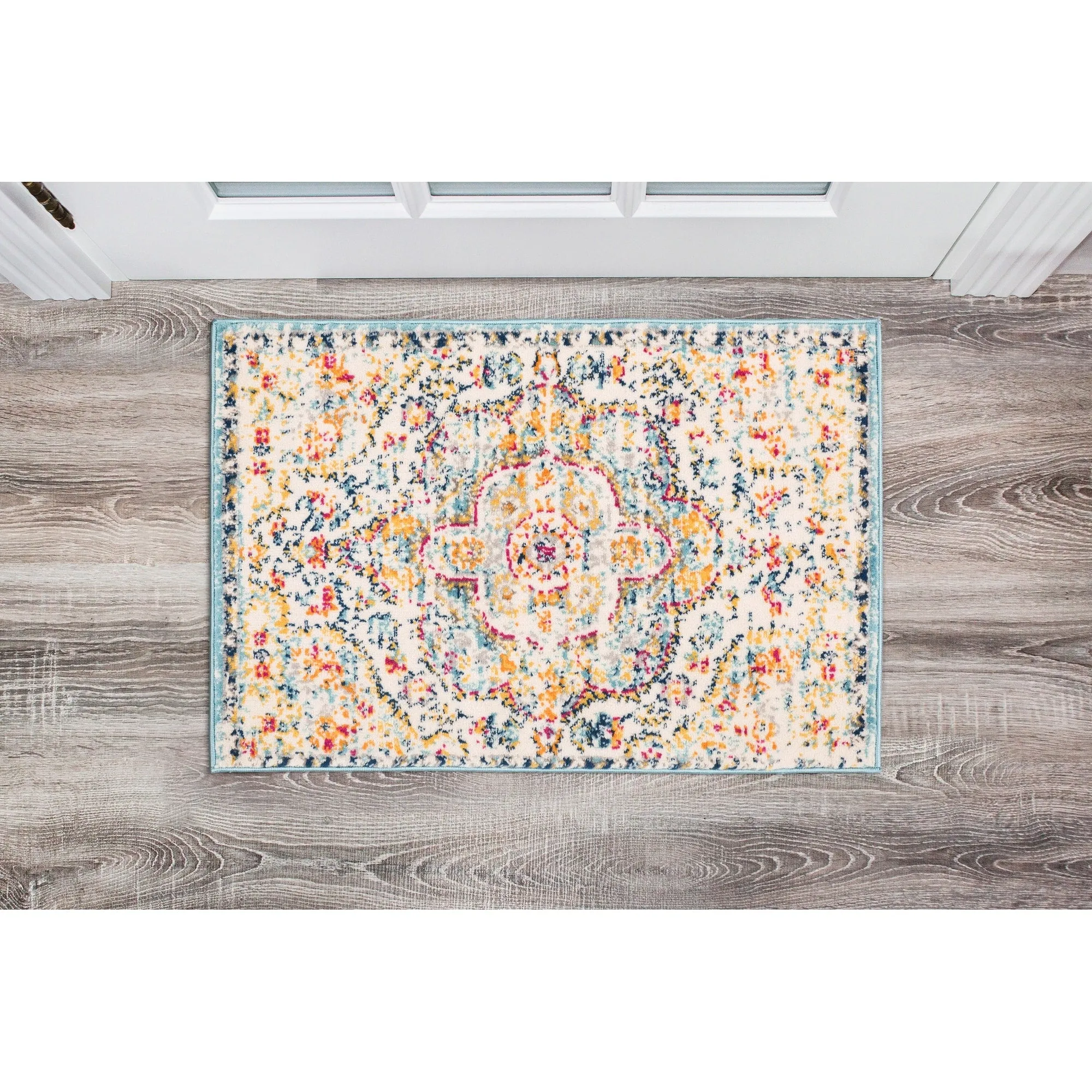 The Curated Nomad Sunset Distressed Vintage Bohemian Rug