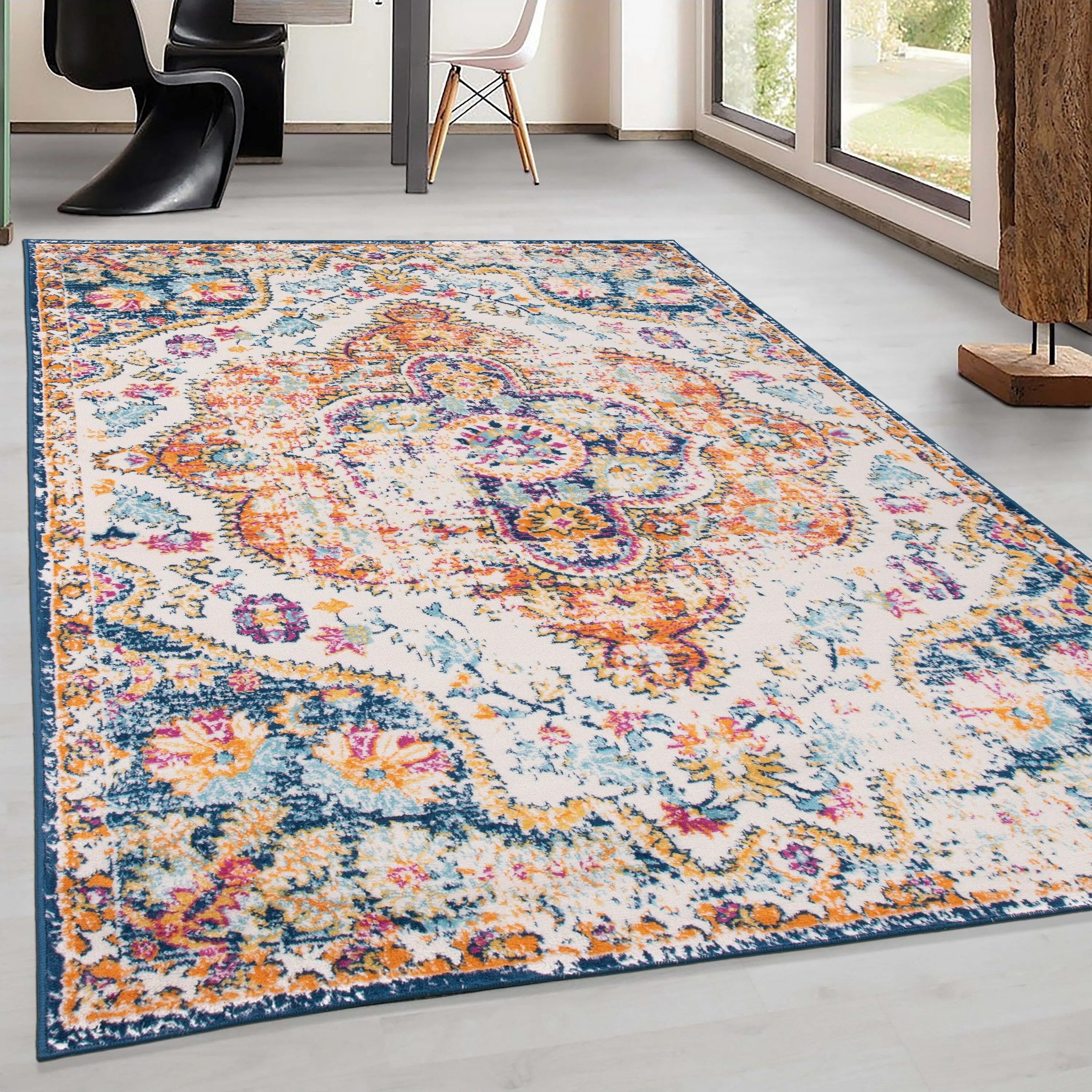 The Curated Nomad Sunset Distressed Vintage Bohemian Rug