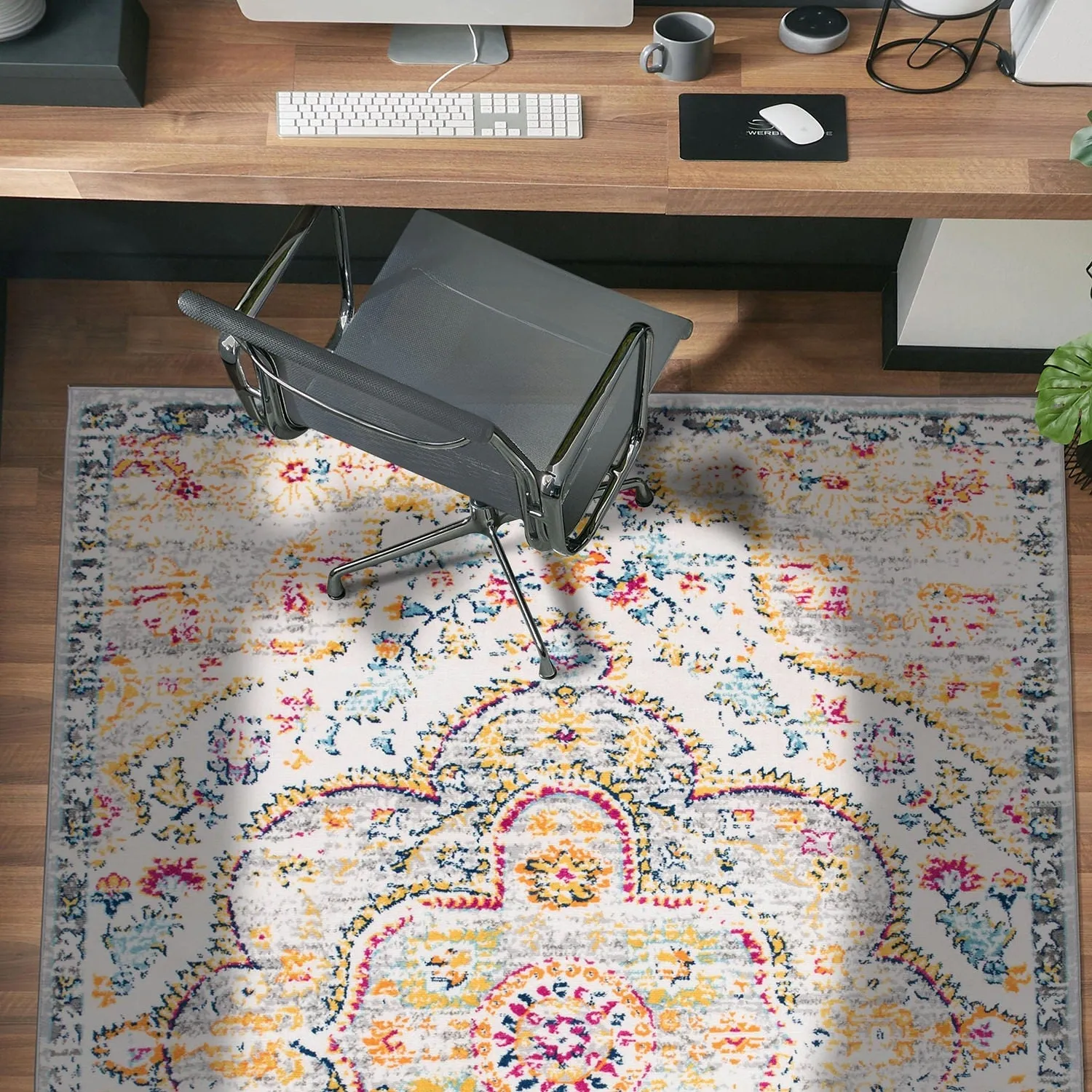 The Curated Nomad Sunset Distressed Vintage Bohemian Rug