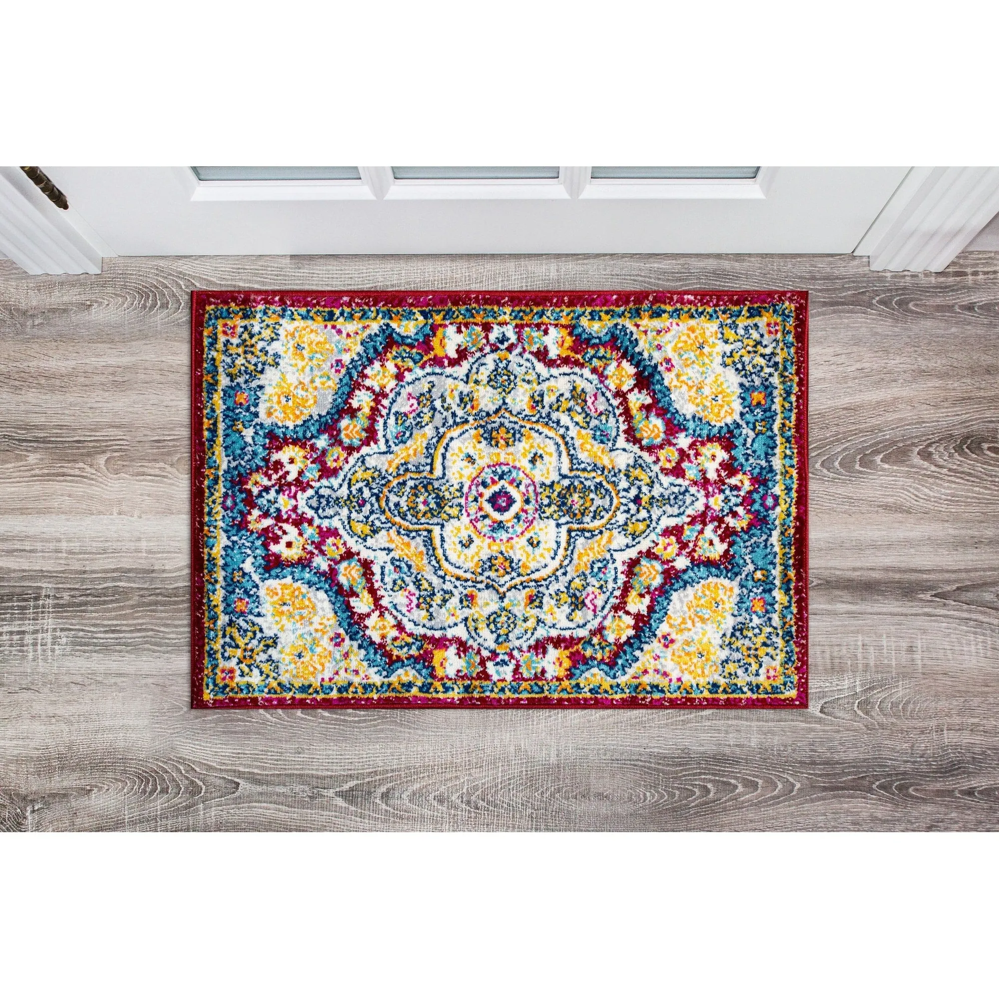 The Curated Nomad Sunset Distressed Vintage Bohemian Rug