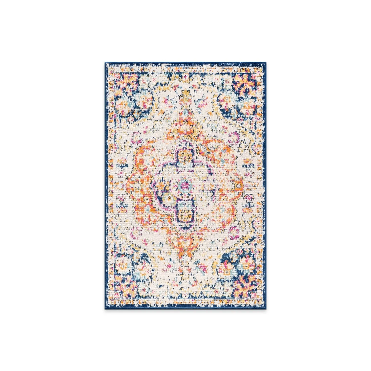 The Curated Nomad Sunset Distressed Vintage Bohemian Rug