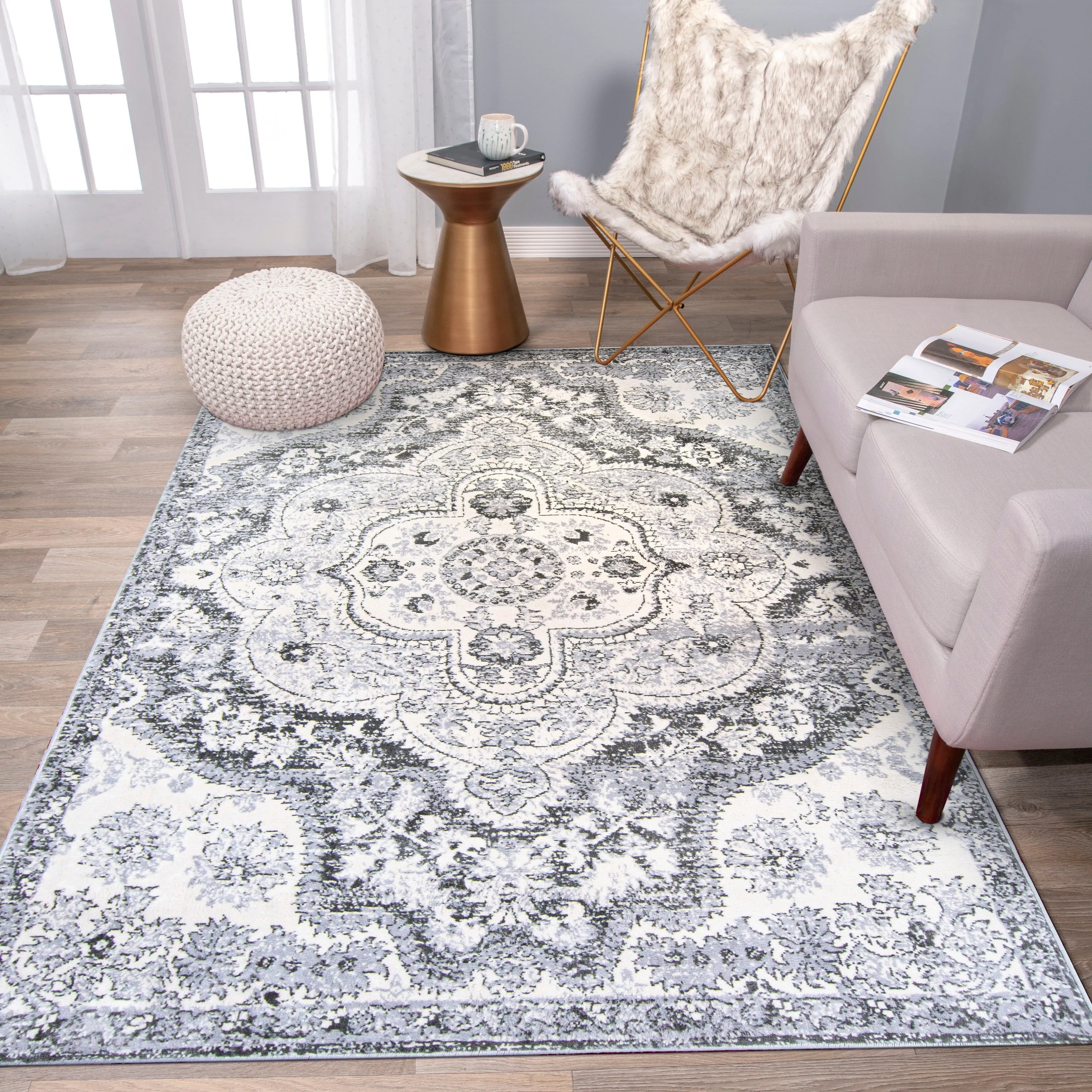 The Curated Nomad Sunset Distressed Vintage Bohemian Rug