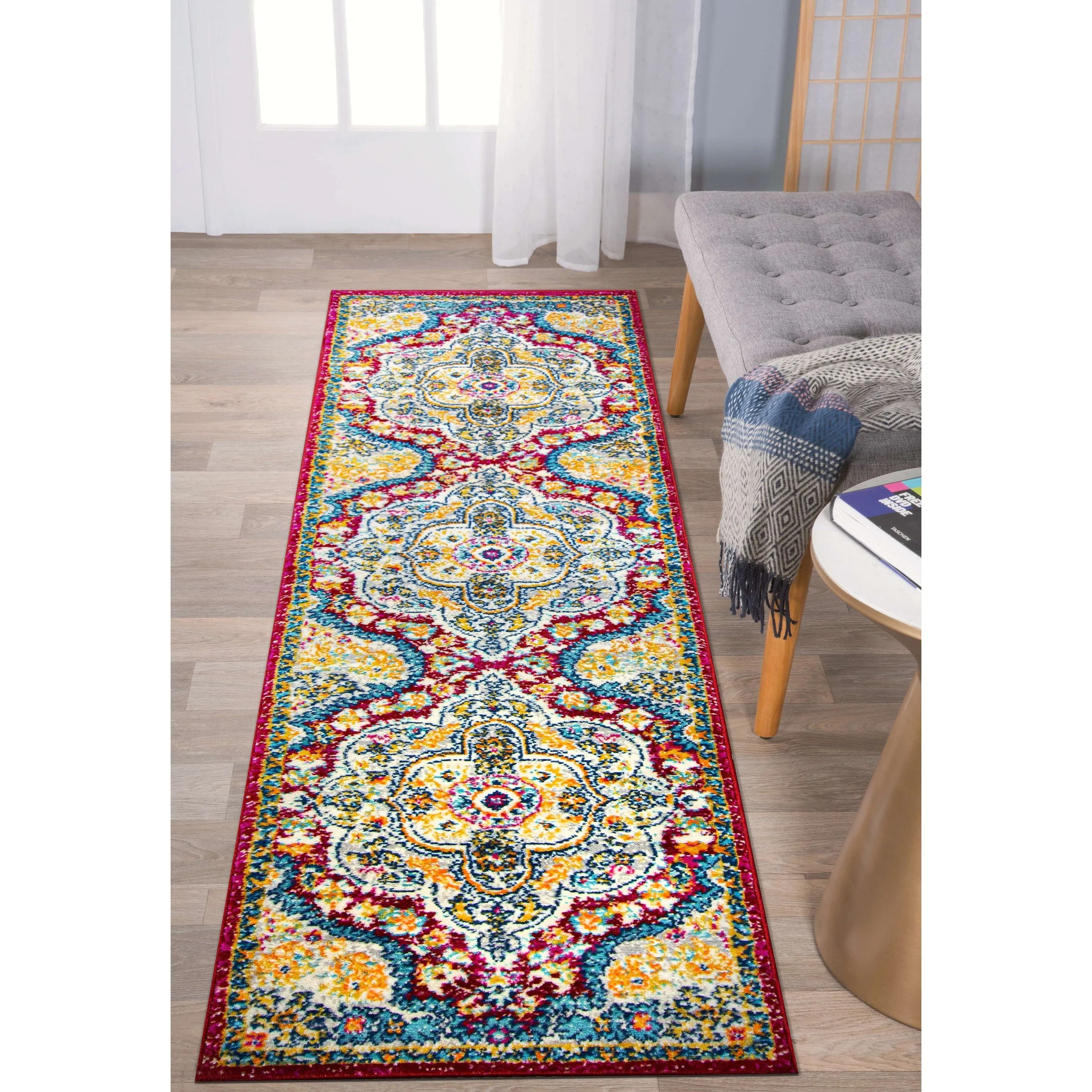The Curated Nomad Sunset Distressed Vintage Bohemian Rug