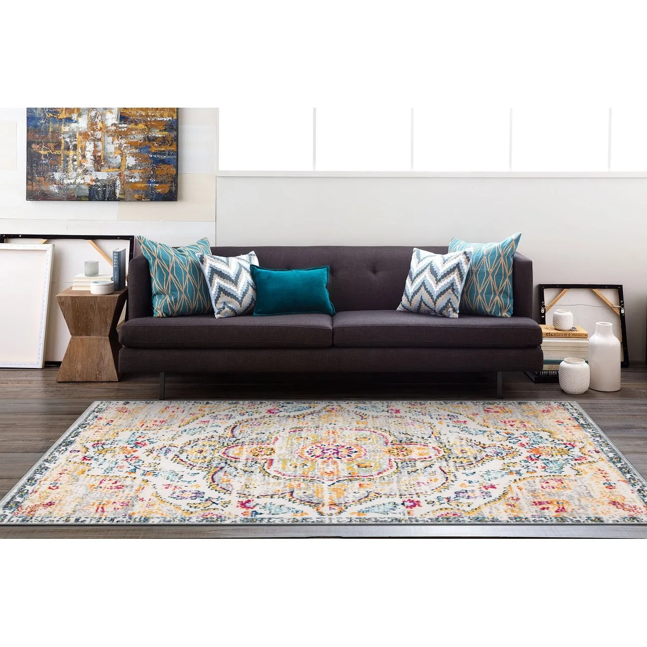 The Curated Nomad Sunset Distressed Vintage Bohemian Rug
