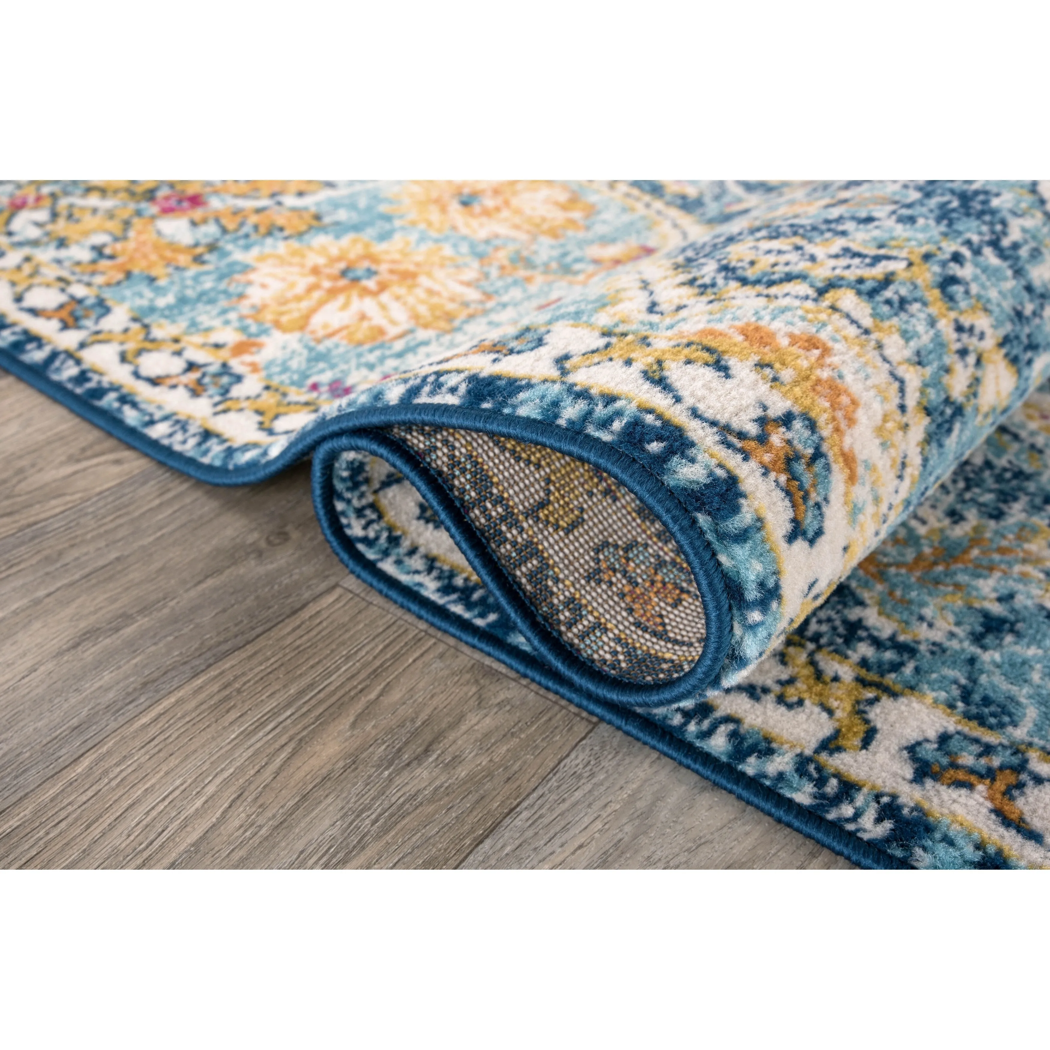 The Curated Nomad Sunset Distressed Vintage Bohemian Rug