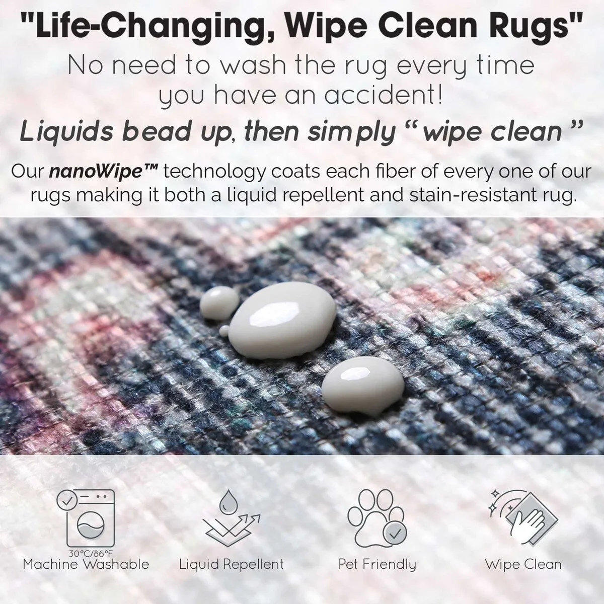 The Rug Collective Distressed Vintage Kendra Ash Machine Washable Area Rug