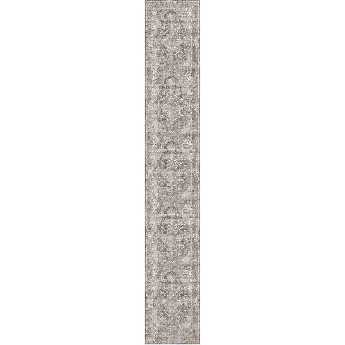 The Rug Collective Distressed Vintage Kendra Ash Machine Washable Area Rug
