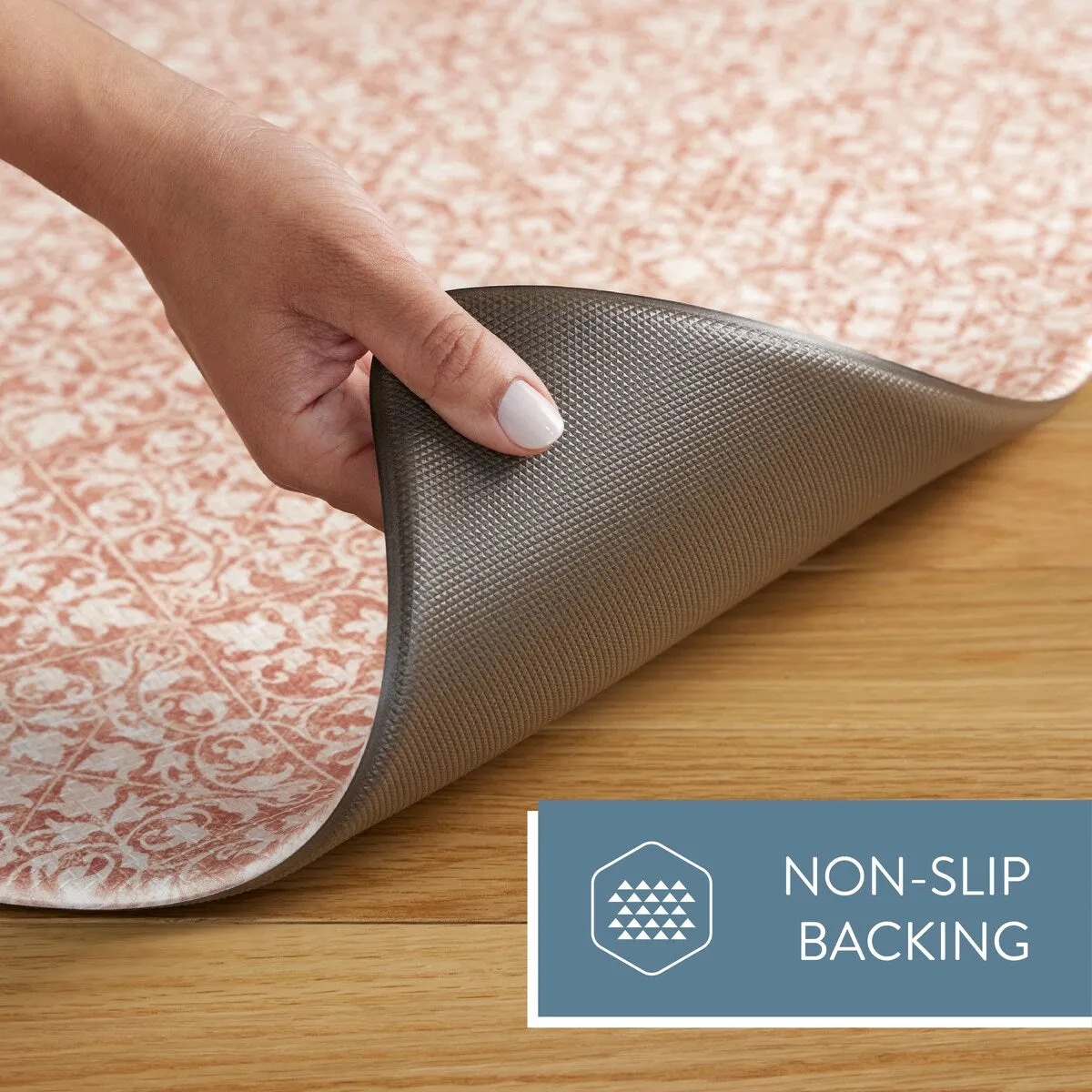 TOWN & COUNTRY BASICS Vintage Medallion Anti Fatigue Kitchen Mat Non-Slip Backing