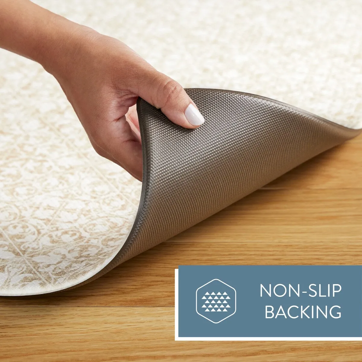 TOWN & COUNTRY BASICS Vintage Medallion Anti Fatigue Kitchen Mat Non-Slip Backing
