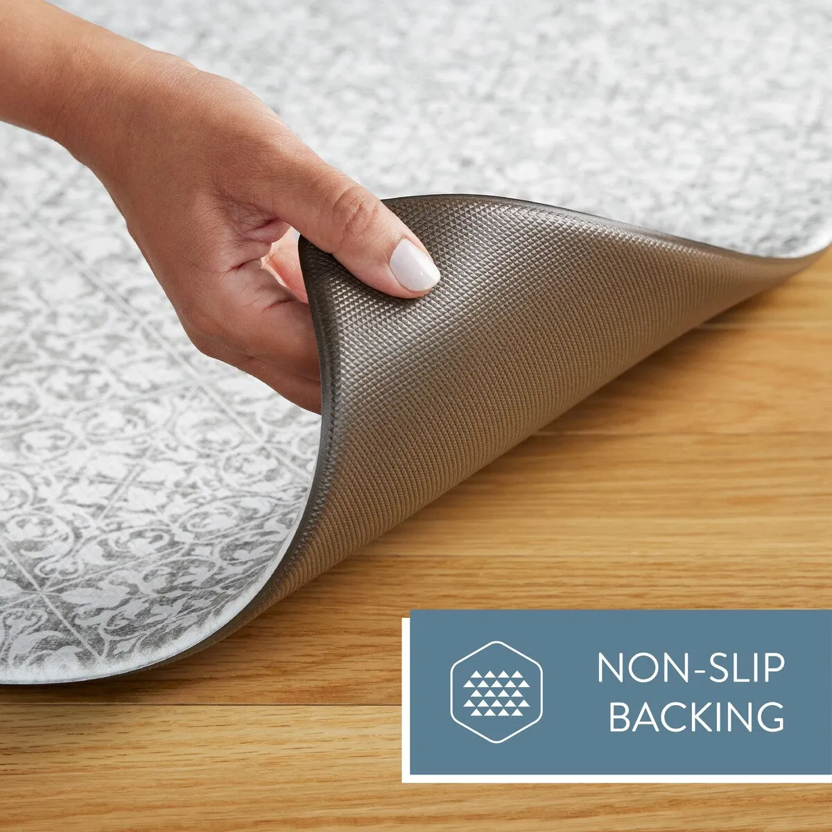 TOWN & COUNTRY BASICS Vintage Medallion Anti Fatigue Kitchen Mat Non-Slip Backing