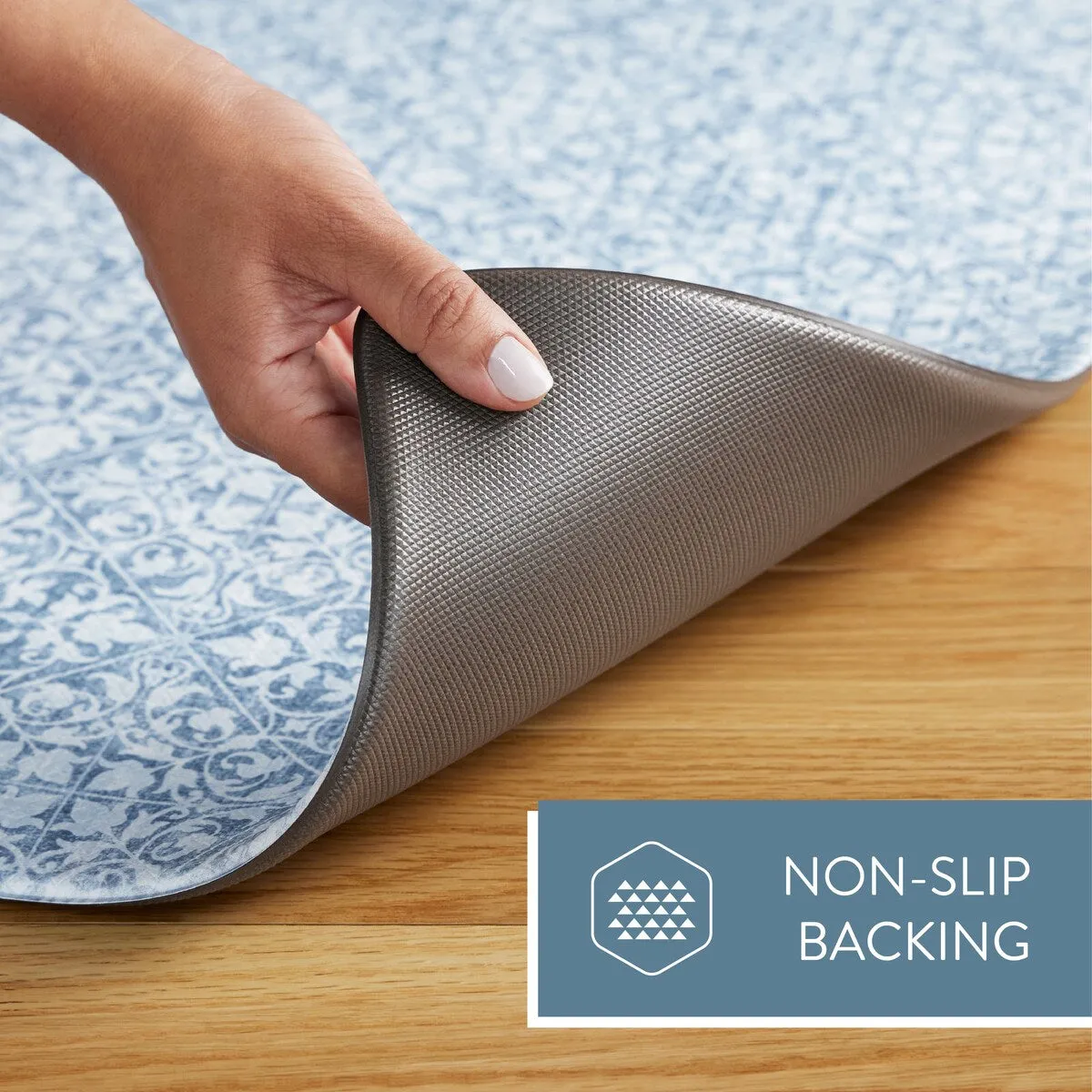 TOWN & COUNTRY BASICS Vintage Medallion Anti Fatigue Kitchen Mat Non-Slip Backing