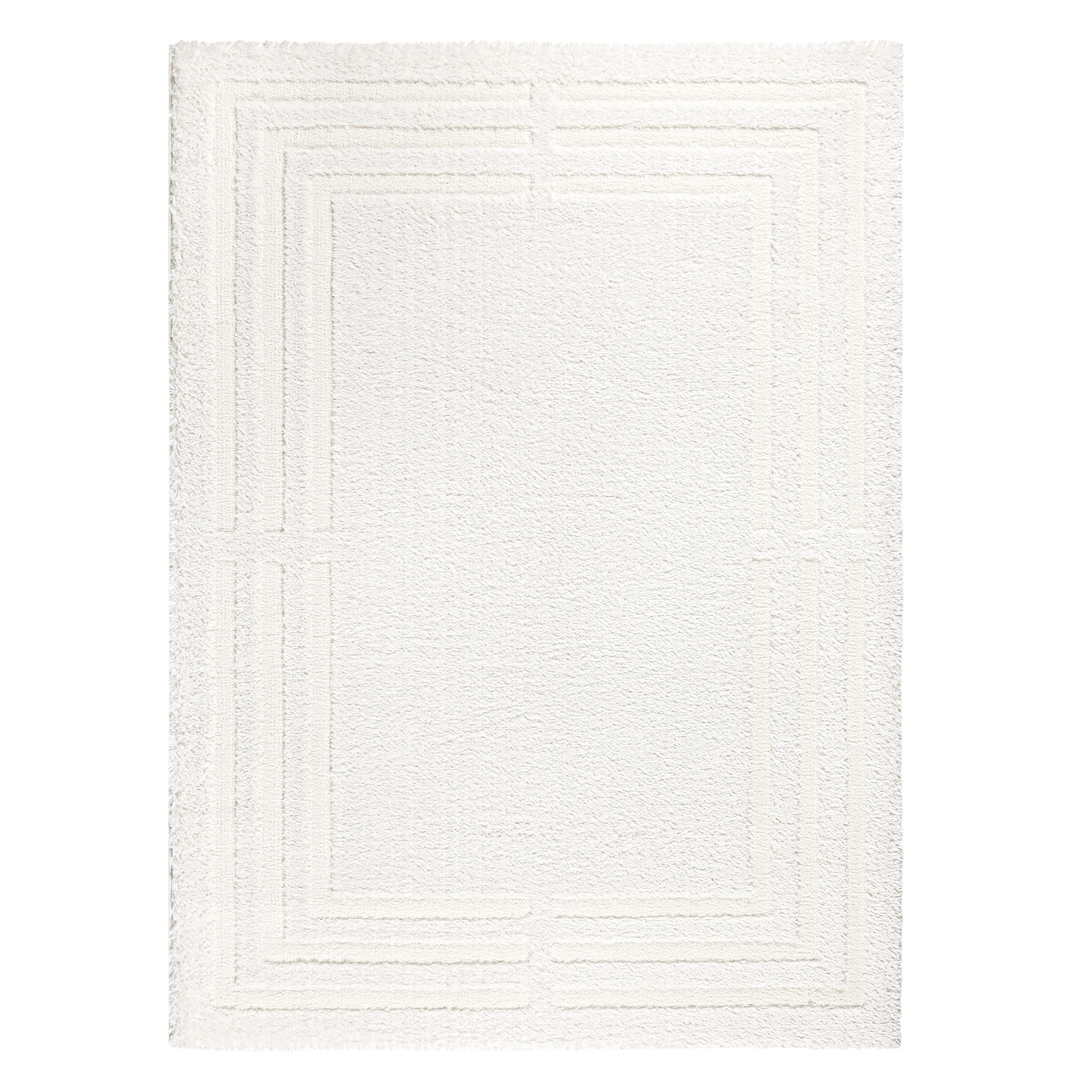 TOWN & COUNTRY EVERYDAY Cloud Shag Plush Border Area Rug