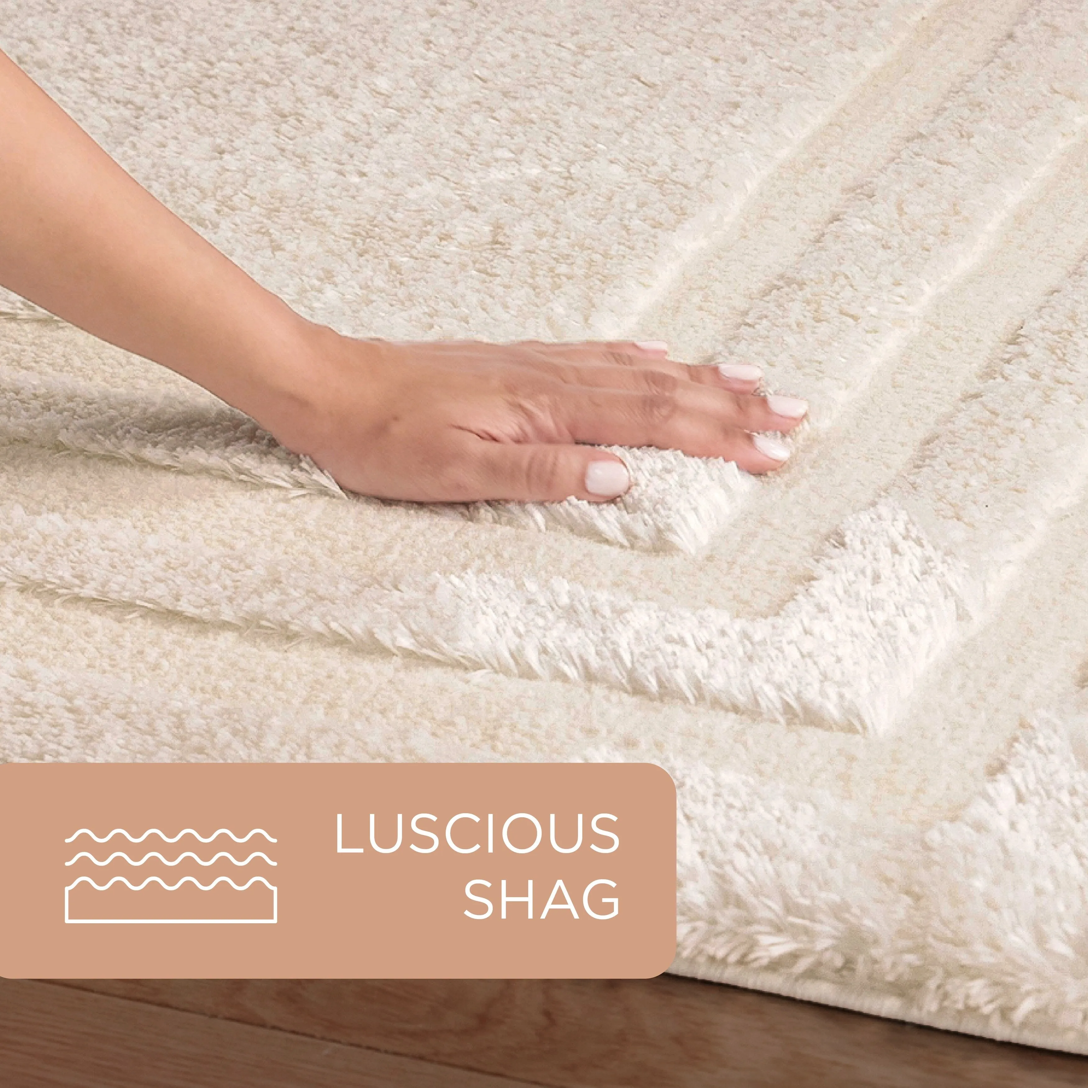 TOWN & COUNTRY EVERYDAY Cloud Shag Plush Border Area Rug