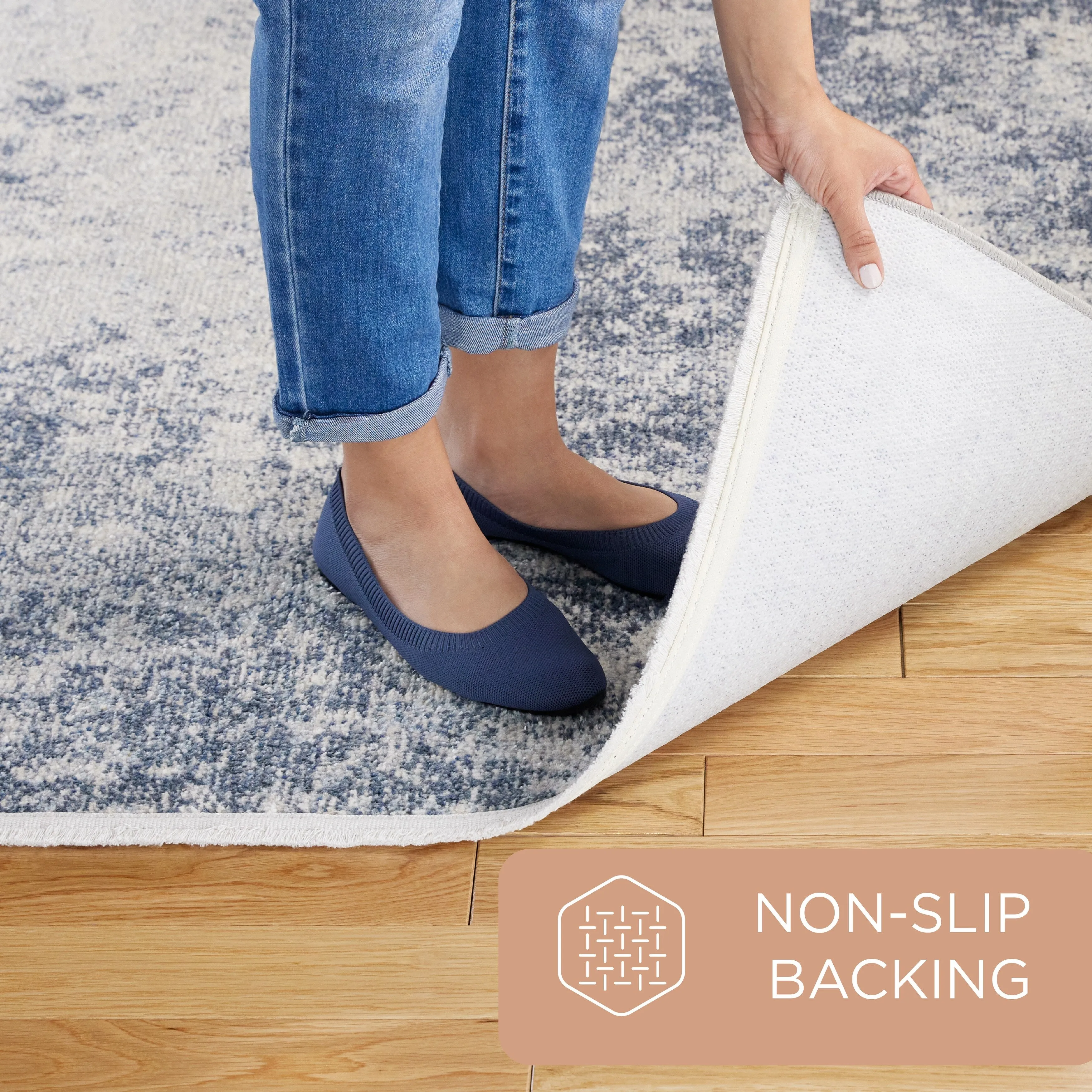 TOWN & COUNTRY EVERYDAY Rein Abstract Cloud Everwash Washable Non-Slip Backing Area Rug