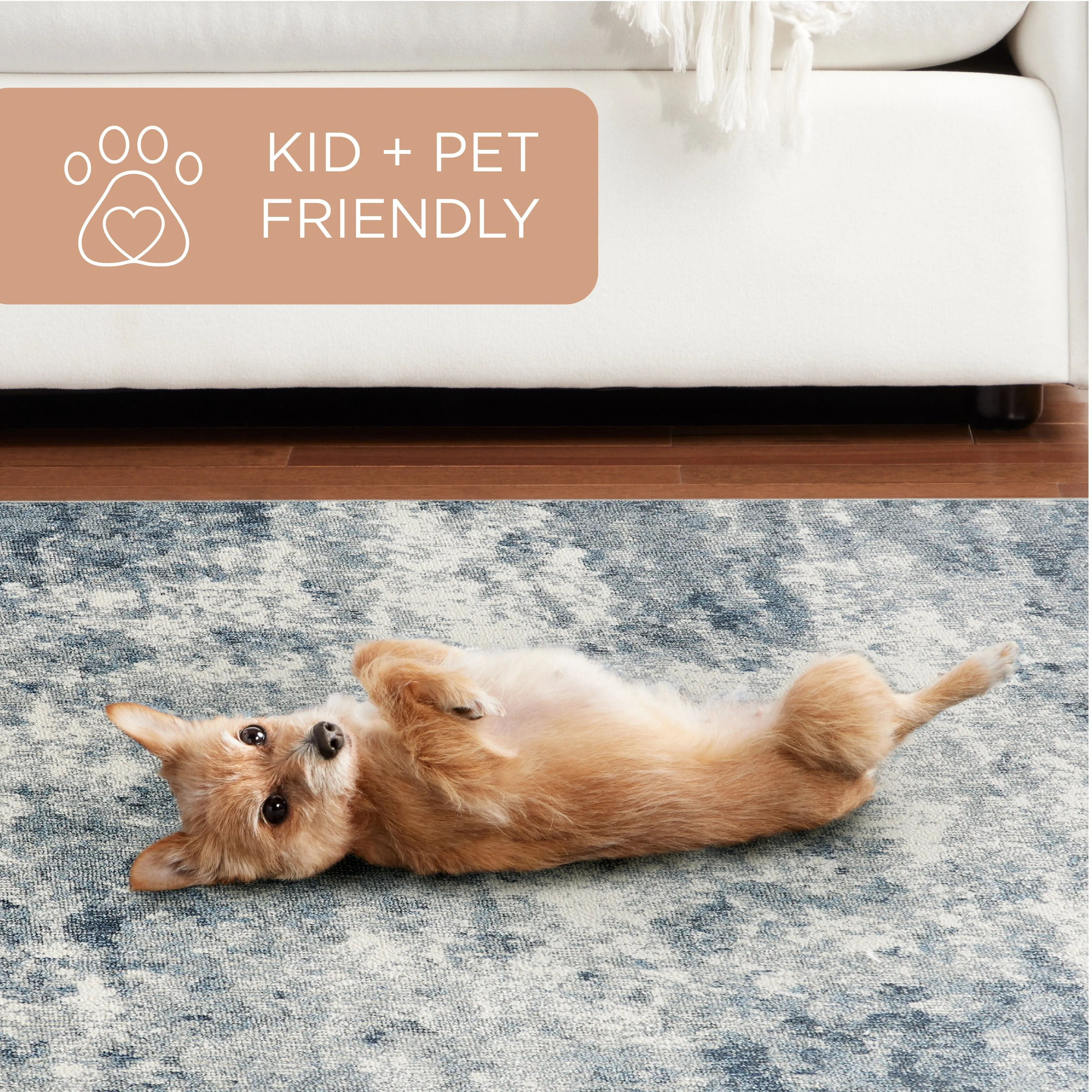 TOWN & COUNTRY EVERYDAY Rein Abstract Cloud Everwash Washable Non-Slip Backing Area Rug