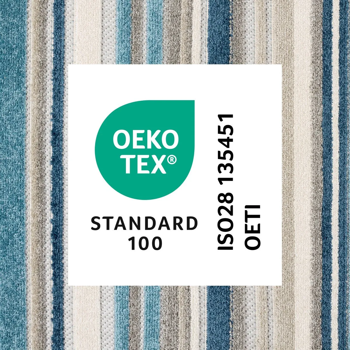 TOWN & COUNTRY EVERYDAY Rio Multicolor Stripe Indoor Outdoor Area Rug. UV Fade Resistant. High-Low Pile