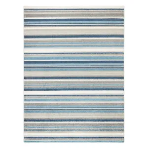 TOWN & COUNTRY EVERYDAY Rio Multicolor Stripe Indoor Outdoor Area Rug. UV Fade Resistant. High-Low Pile