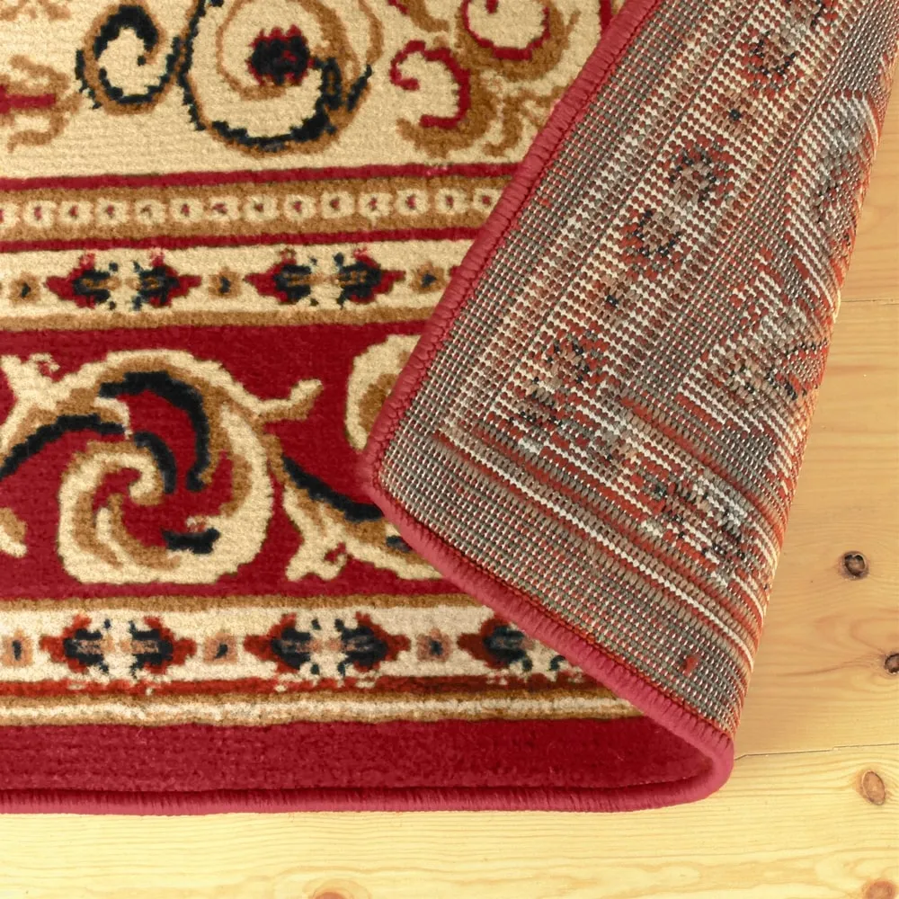 Traditional Floral Scroll Vines Border Indoor Area Rug by Superior