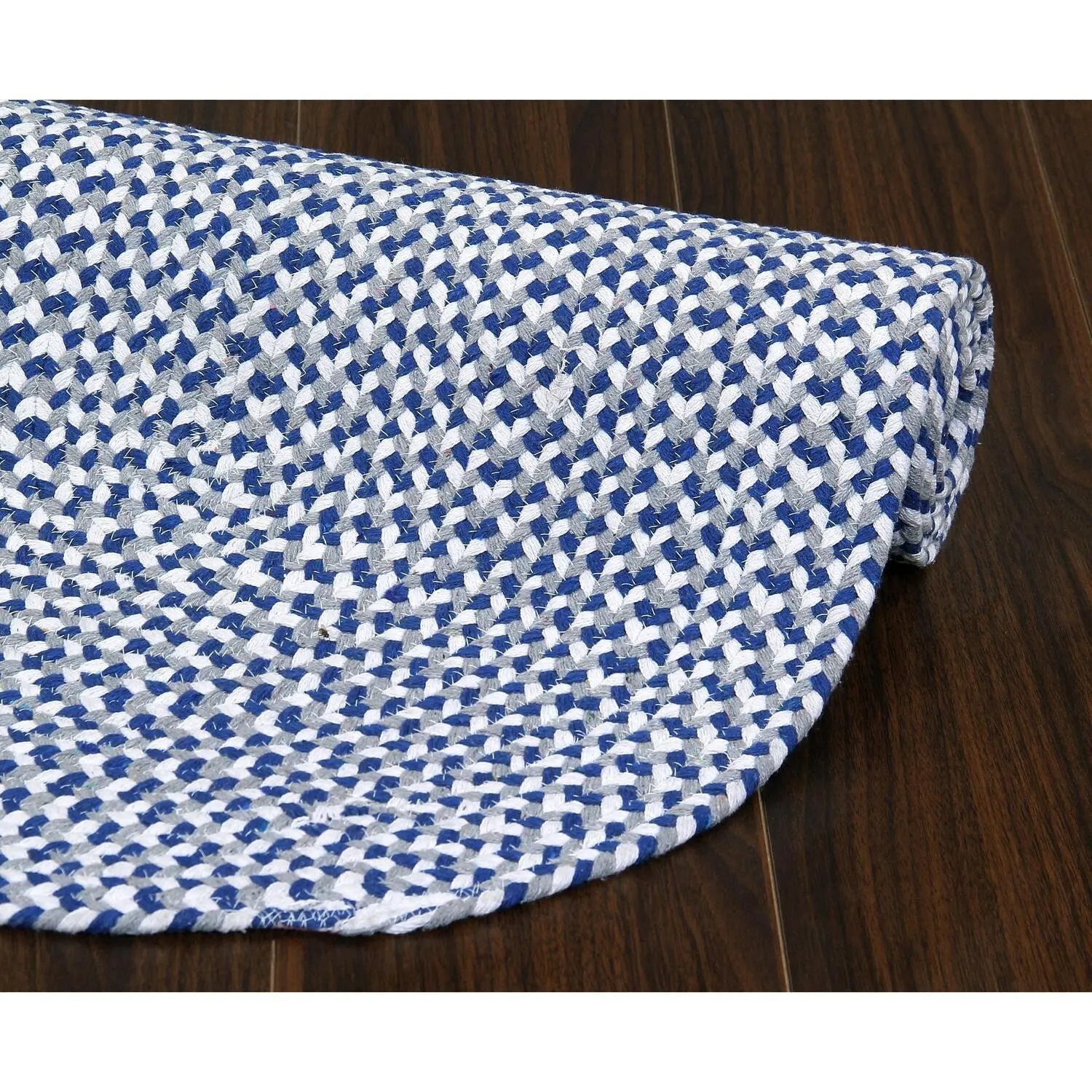 Tri-Color Braided Cotton Farmhouse Rug