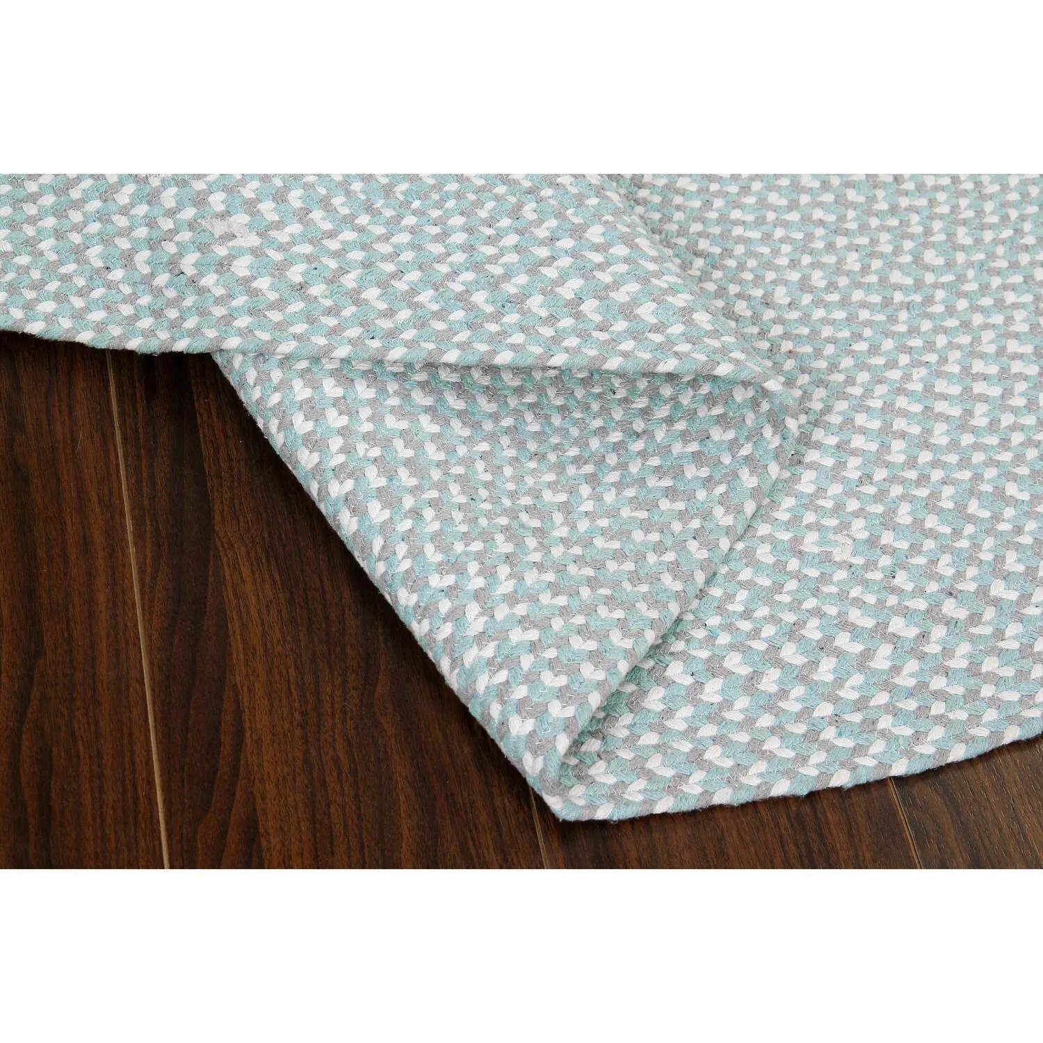 Tri-Color Braided Cotton Farmhouse Rug