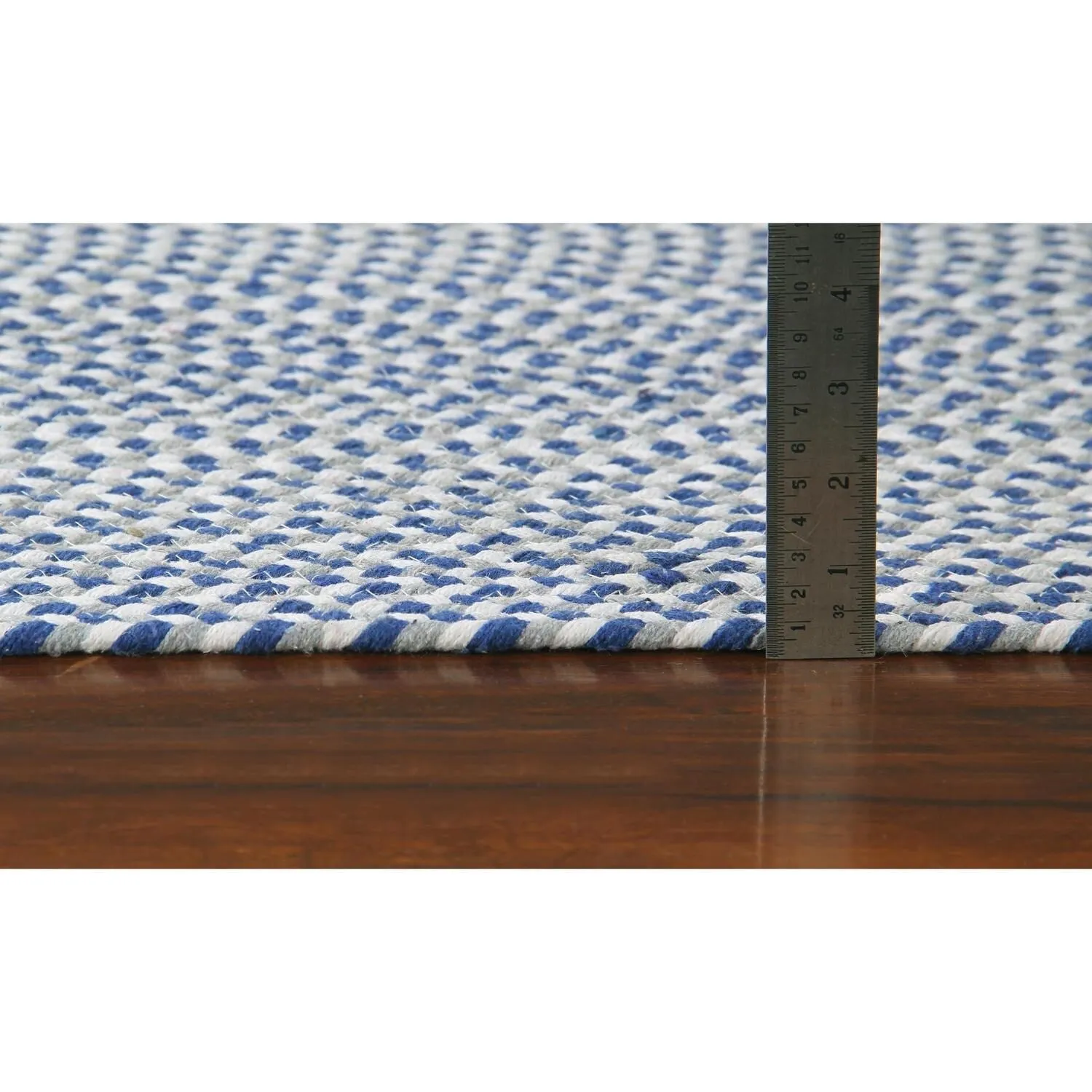 Tri-Color Braided Cotton Farmhouse Rug