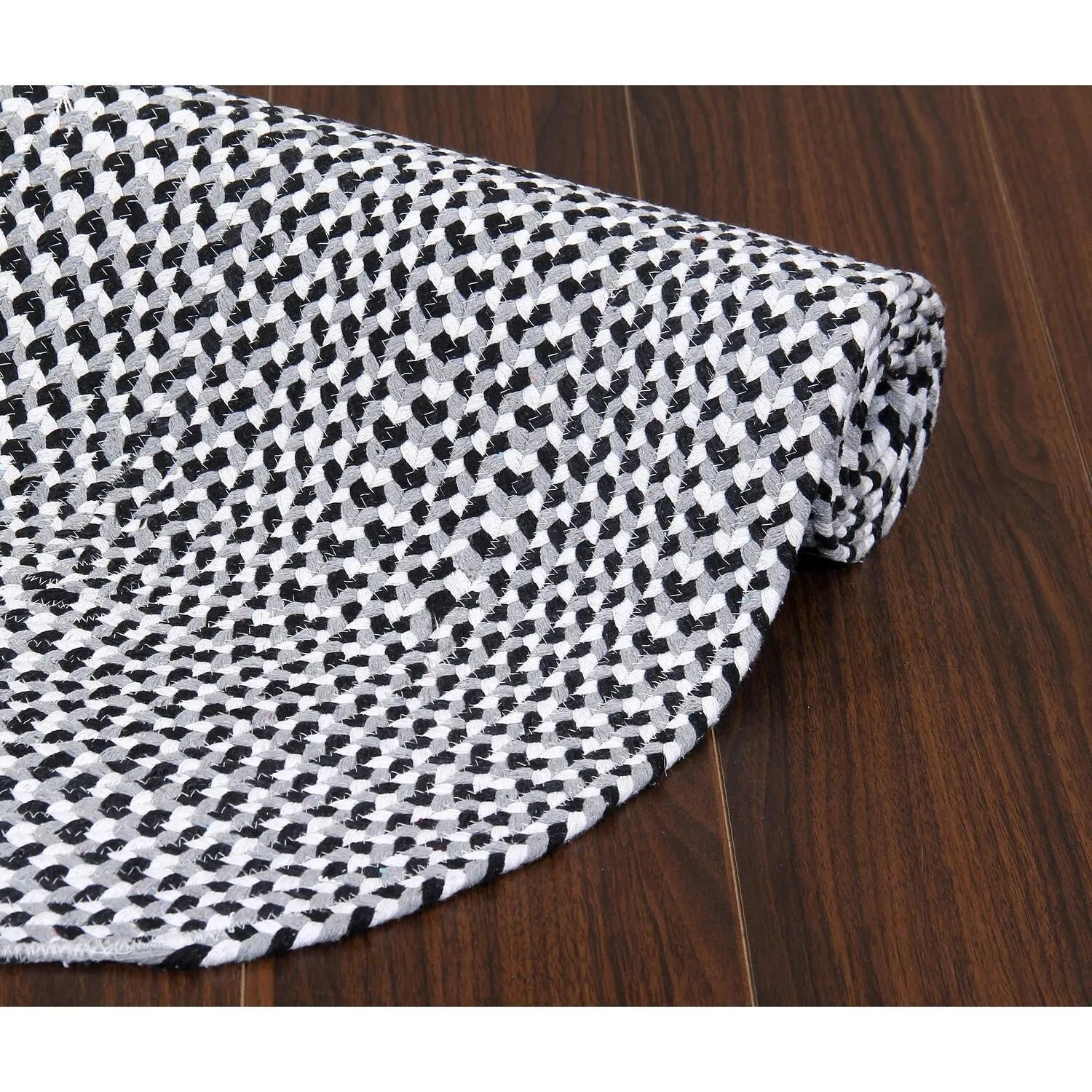 Tri-Color Braided Cotton Farmhouse Rug