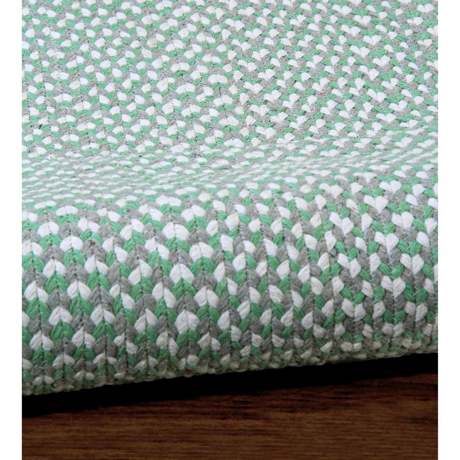 Tri-Color Braided Cotton Farmhouse Rug