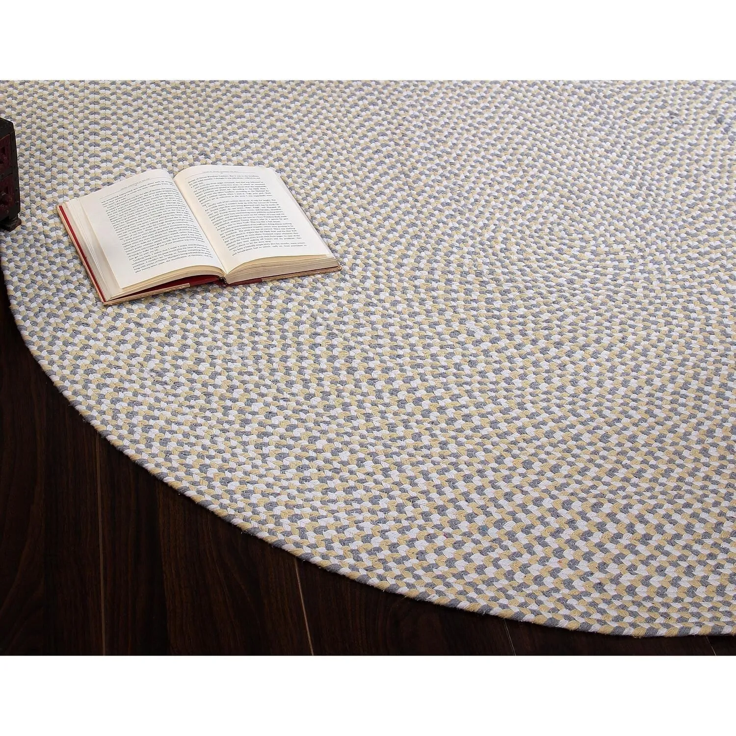 Tri-Color Braided Cotton Farmhouse Rug