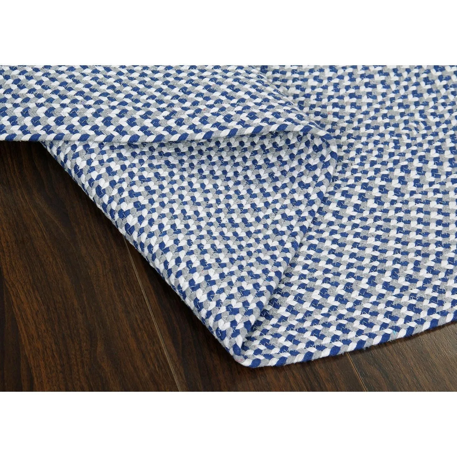 Tri-Color Braided Cotton Farmhouse Rug