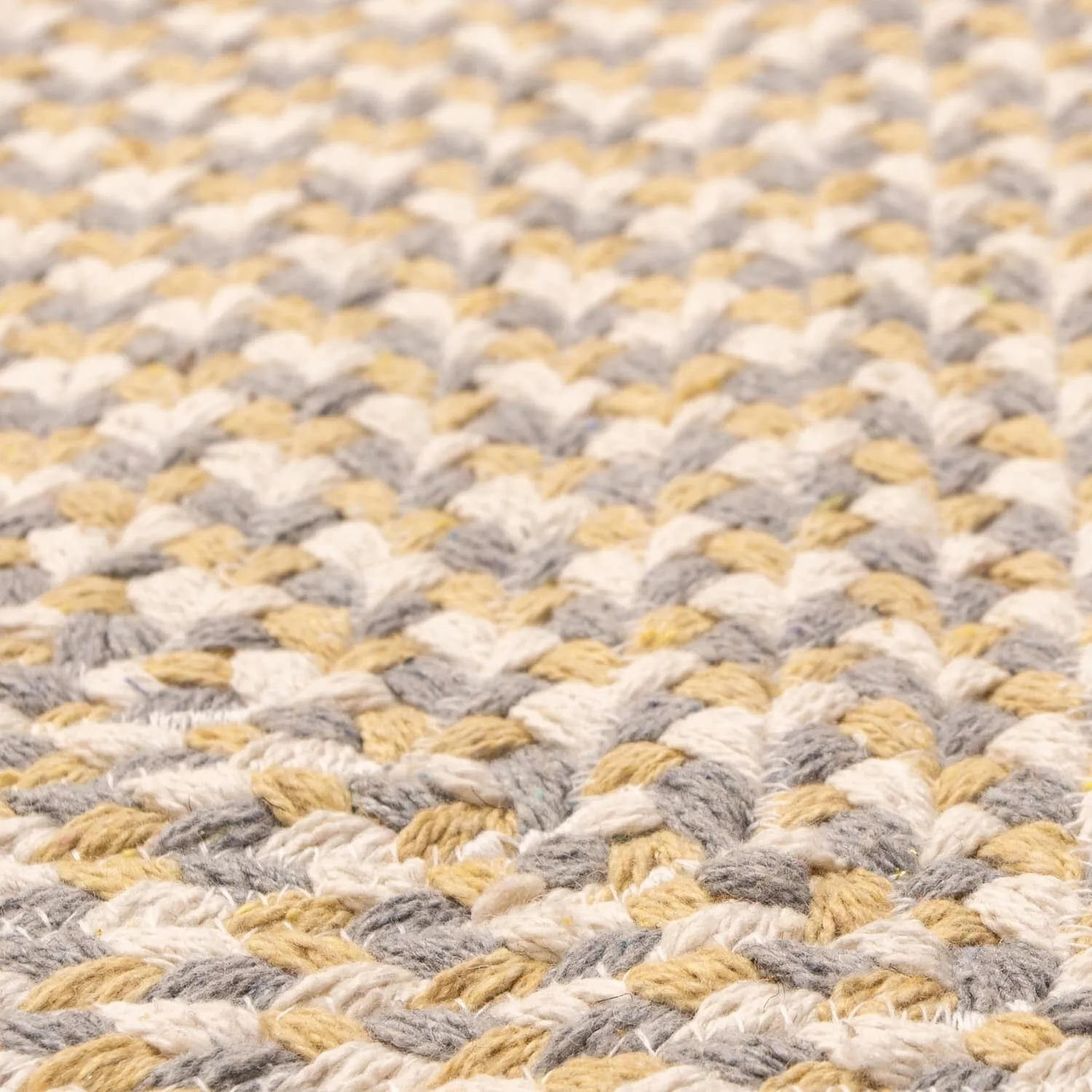 Tri-Color Braided Cotton Farmhouse Rug
