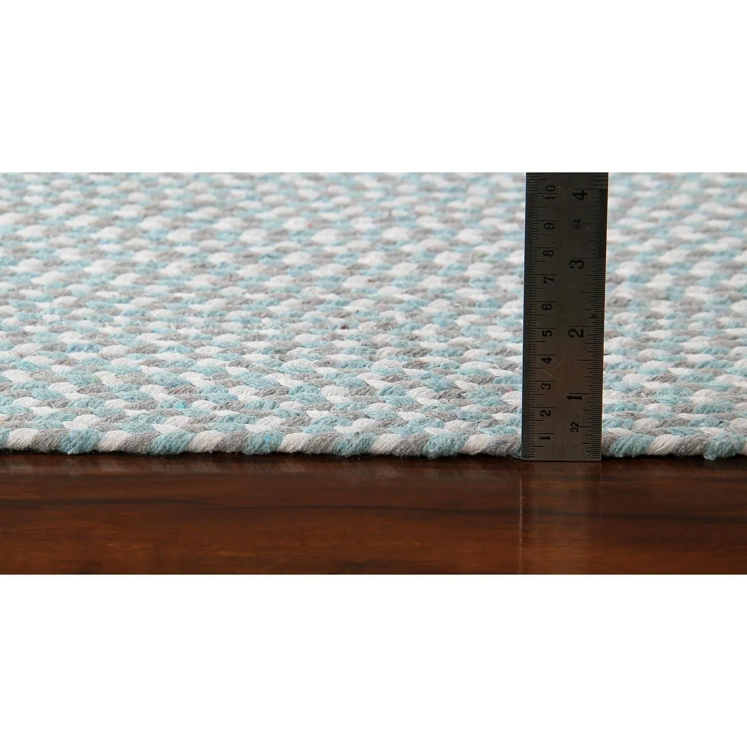 Tri-Color Braided Cotton Farmhouse Rug