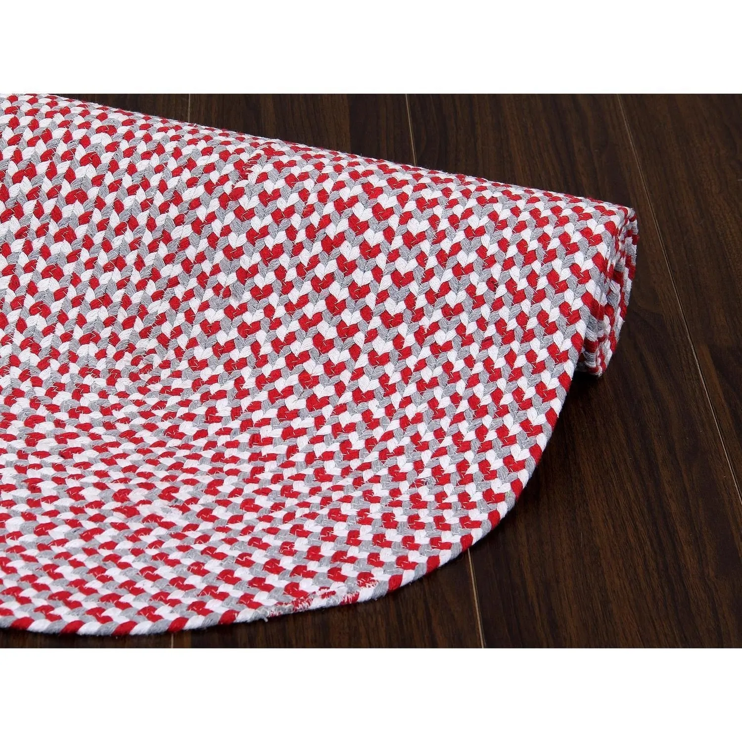 Tri-Color Braided Cotton Farmhouse Rug